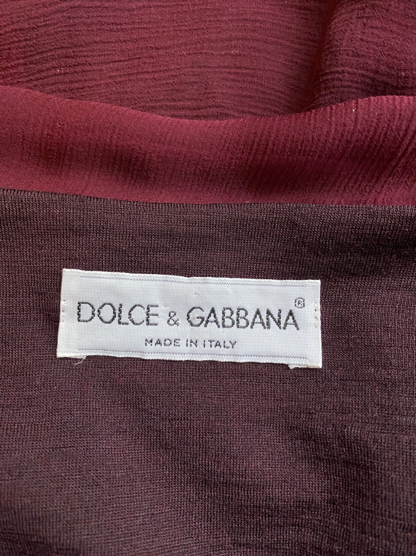 Dolce & Gabbana 1989 Dark Purple Wool and Silk Top