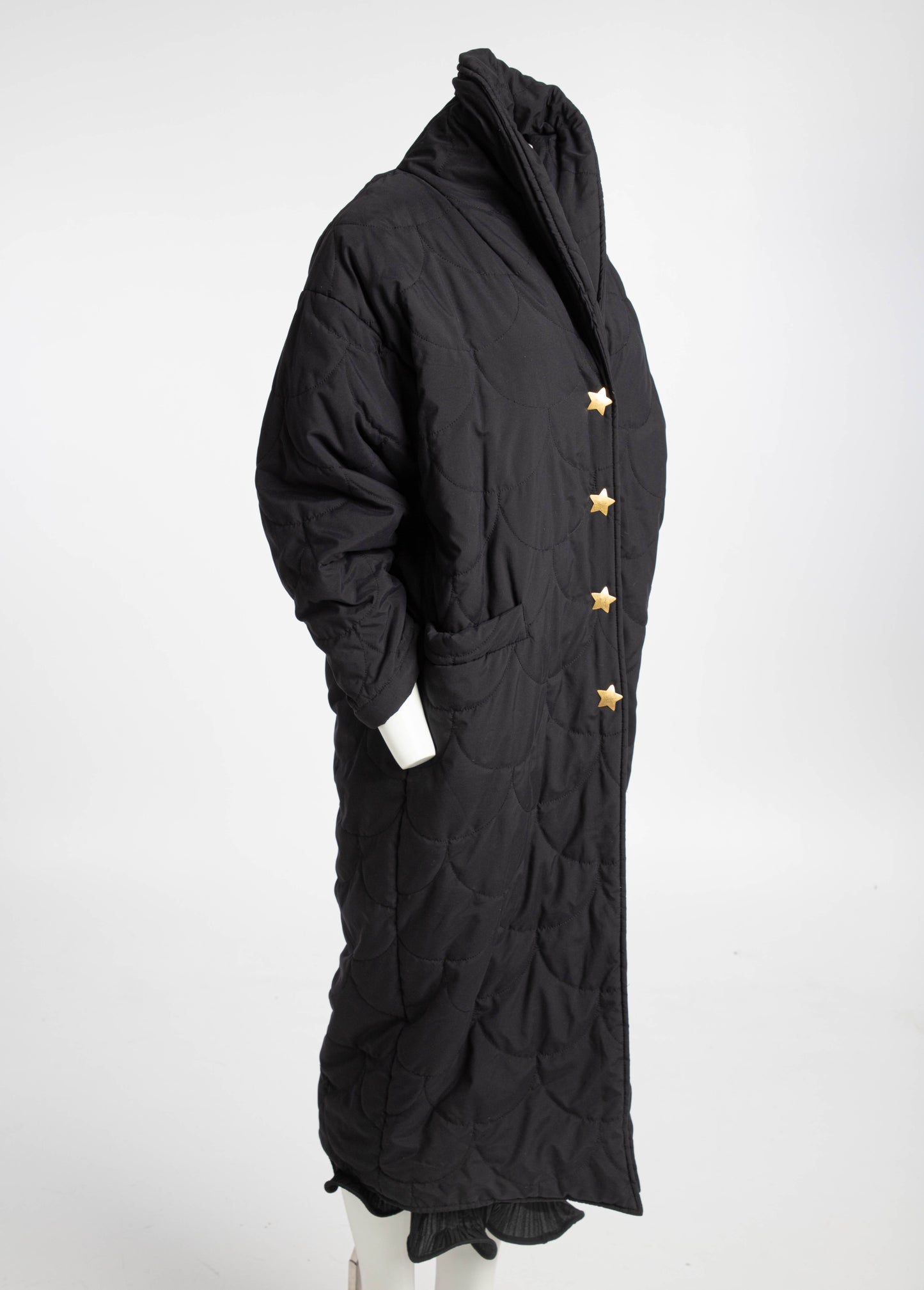 Chantal Thomass Navy Quilted Jacket with Gold Star Closures