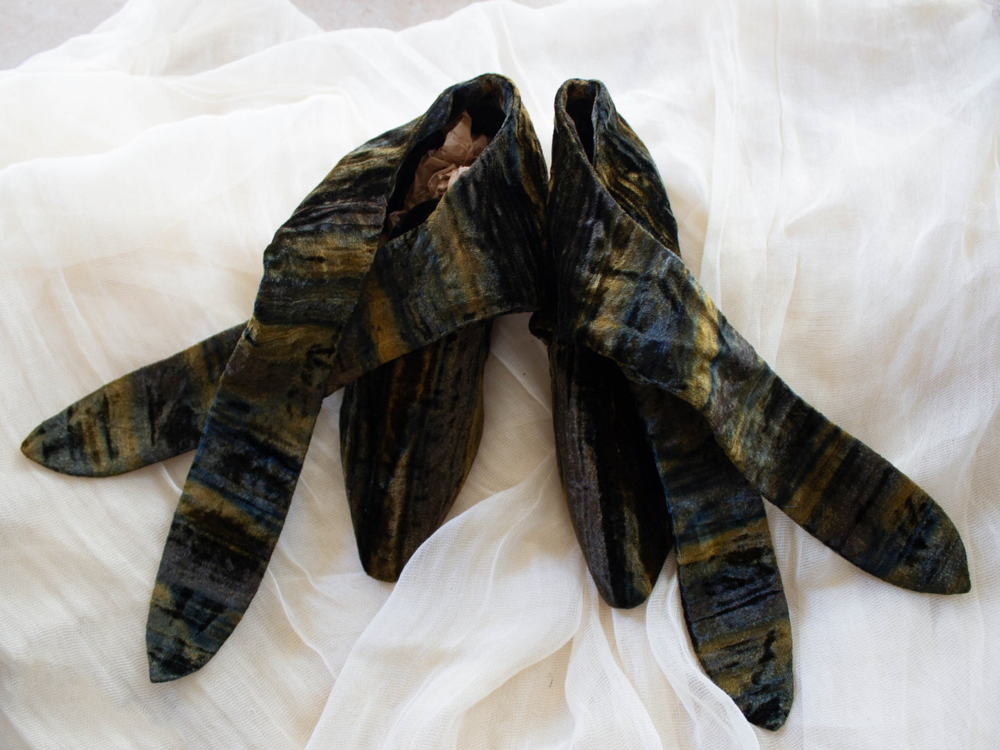 Romeo Gigli Casadei 1990 Velvet Wrap Boot