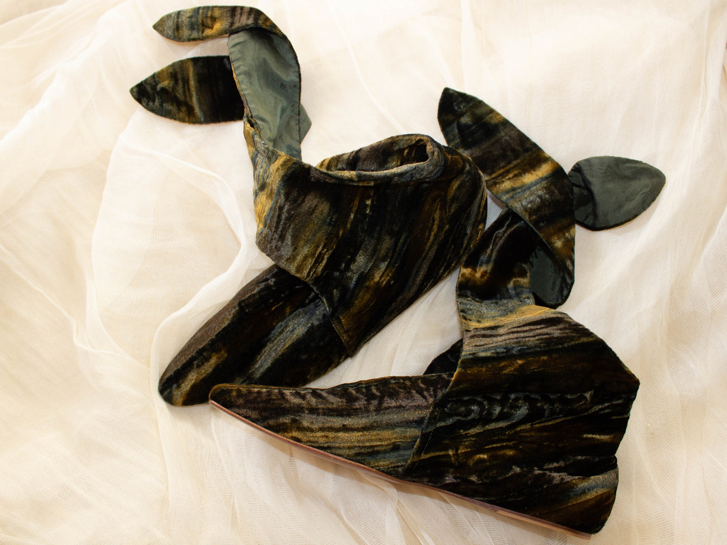 Romeo Gigli Casadei 1990 Velvet Wrap Boot