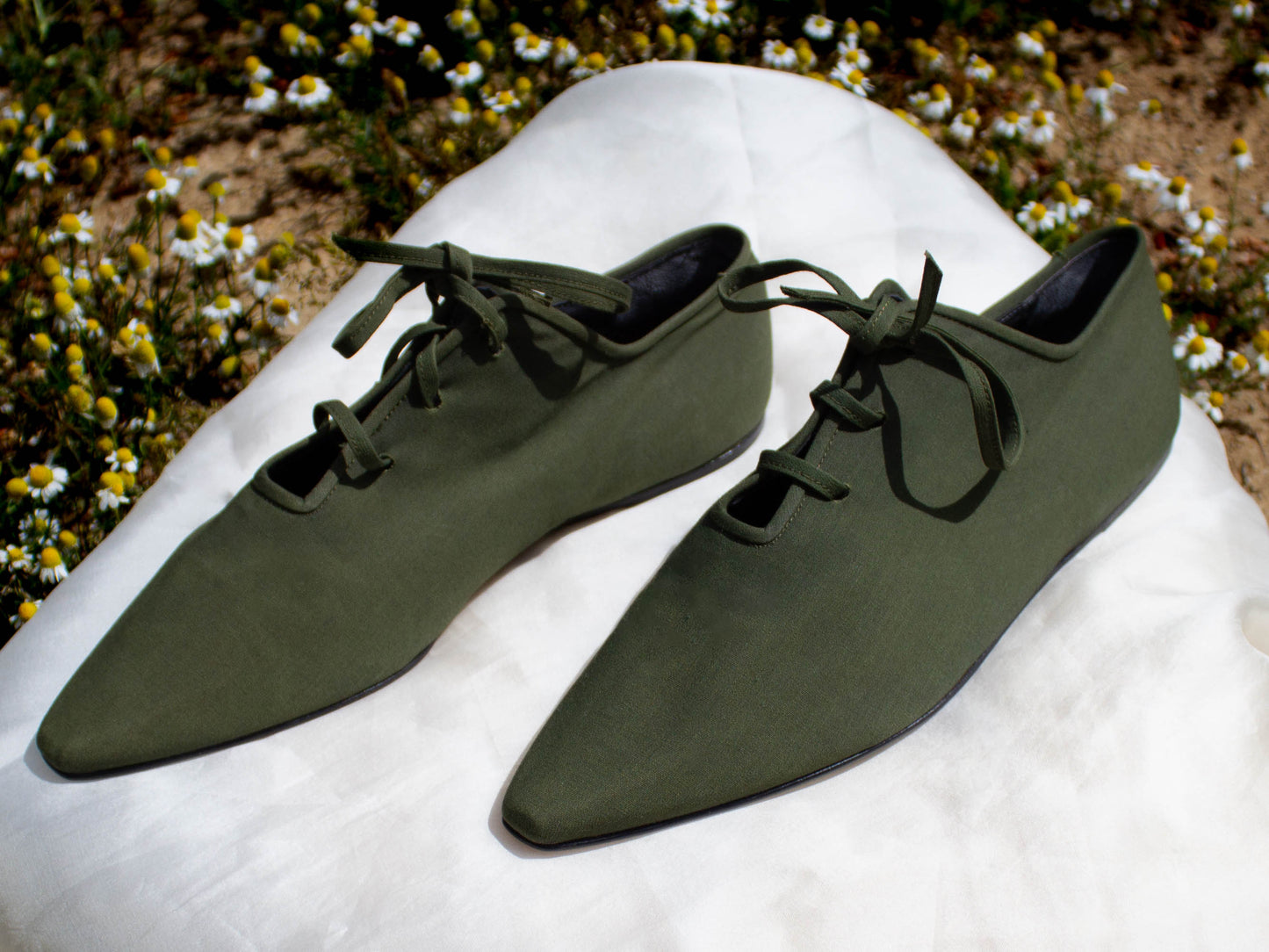Romeo Gigli Casadei 1990 Green Lace Up Shoes