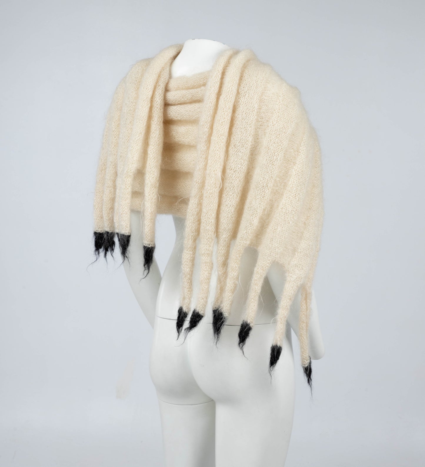 The Hand Knit Company Mohair Ermine Scarf Circa 80s