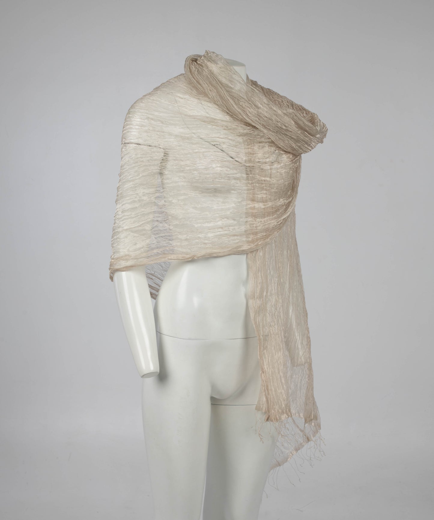 Golden Silk Metal Voile Shawl