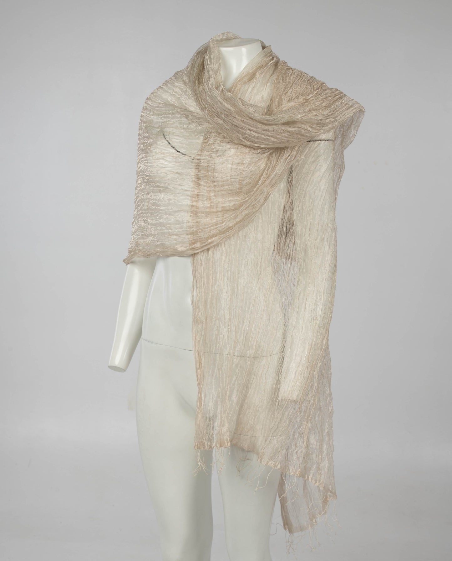Golden Silk Metal Voile Shawl