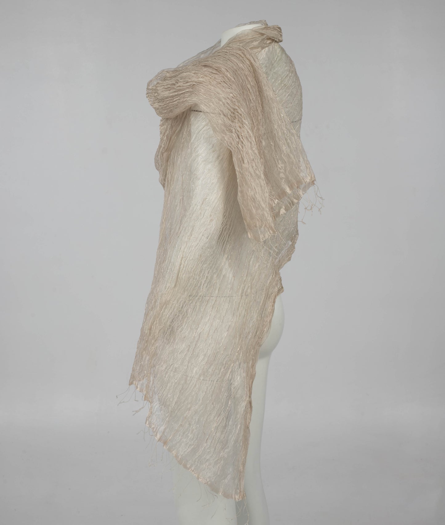 Golden Silk Metal Voile Shawl