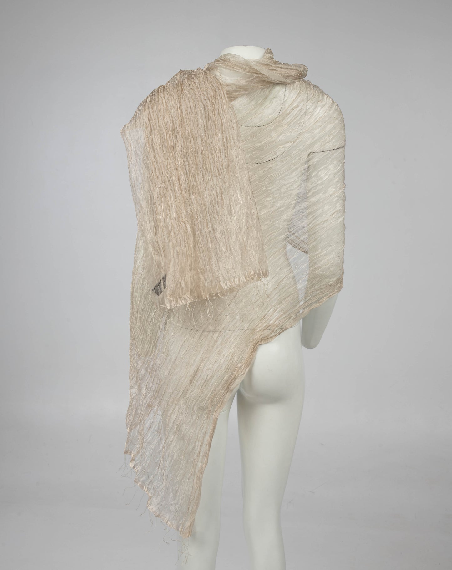 Golden Silk Metal Voile Shawl
