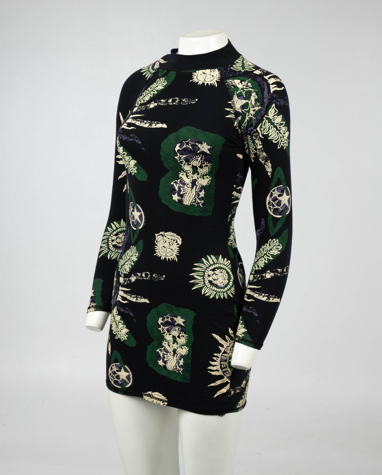 Cocky's Shed 80s Nottingham Label Print Dress