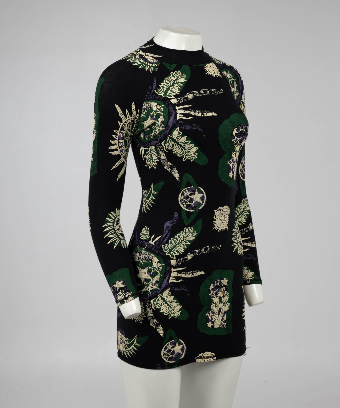 Cocky's Shed 80s Nottingham Label Print Dress