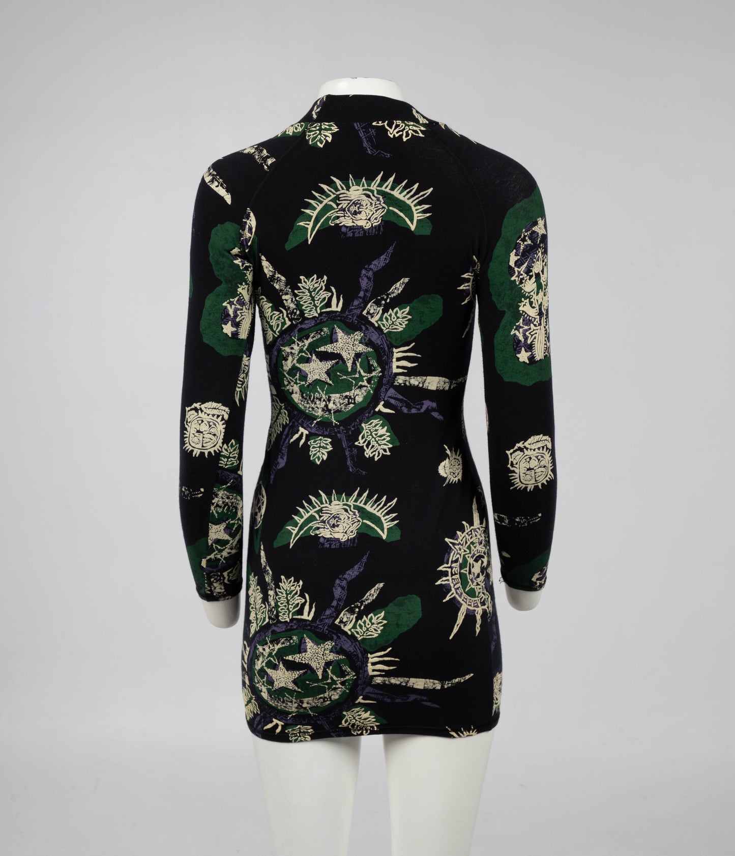 Cocky's Shed 80s Nottingham Label Print Dress