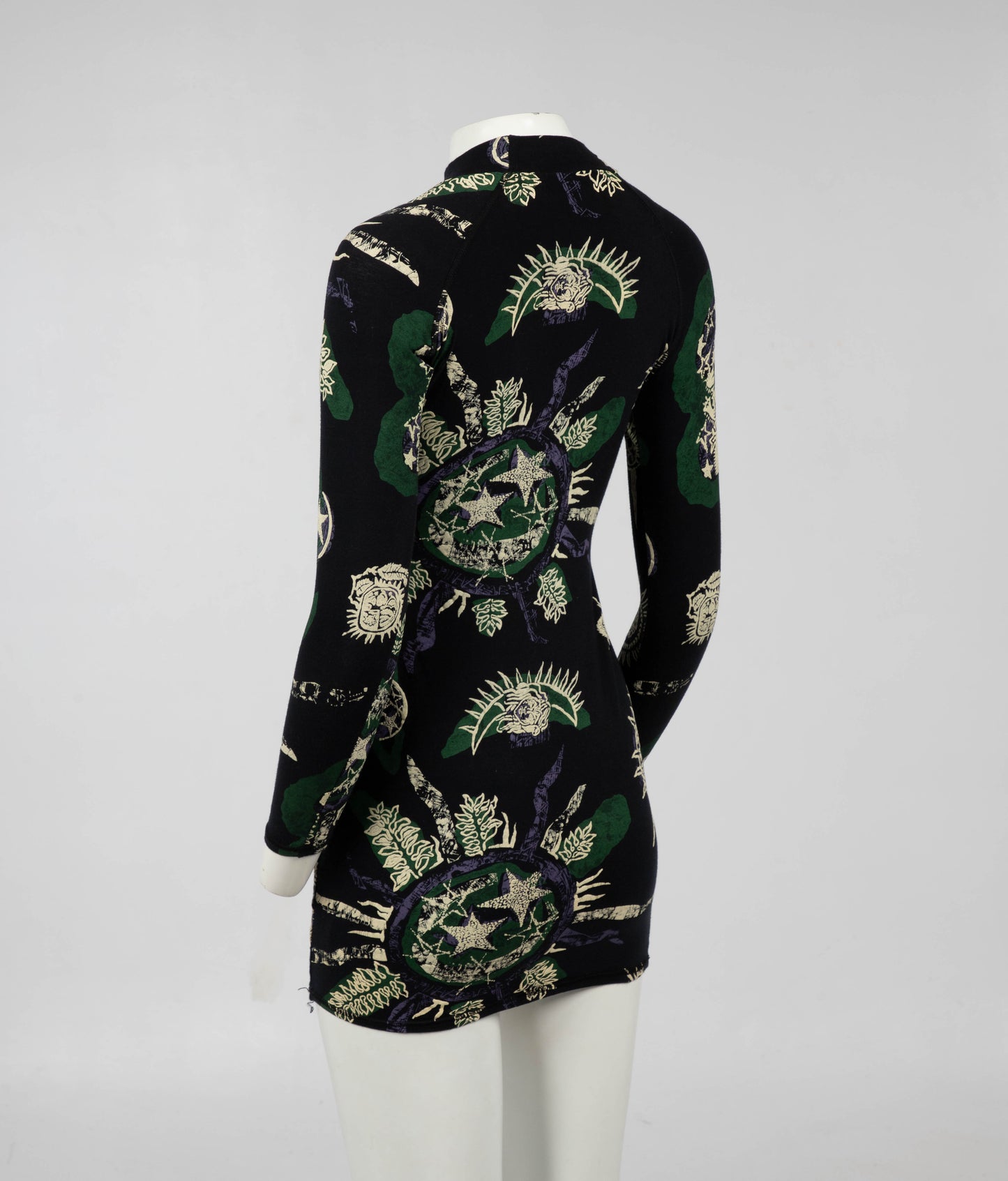 Cocky's Shed 80s Nottingham Label Print Dress
