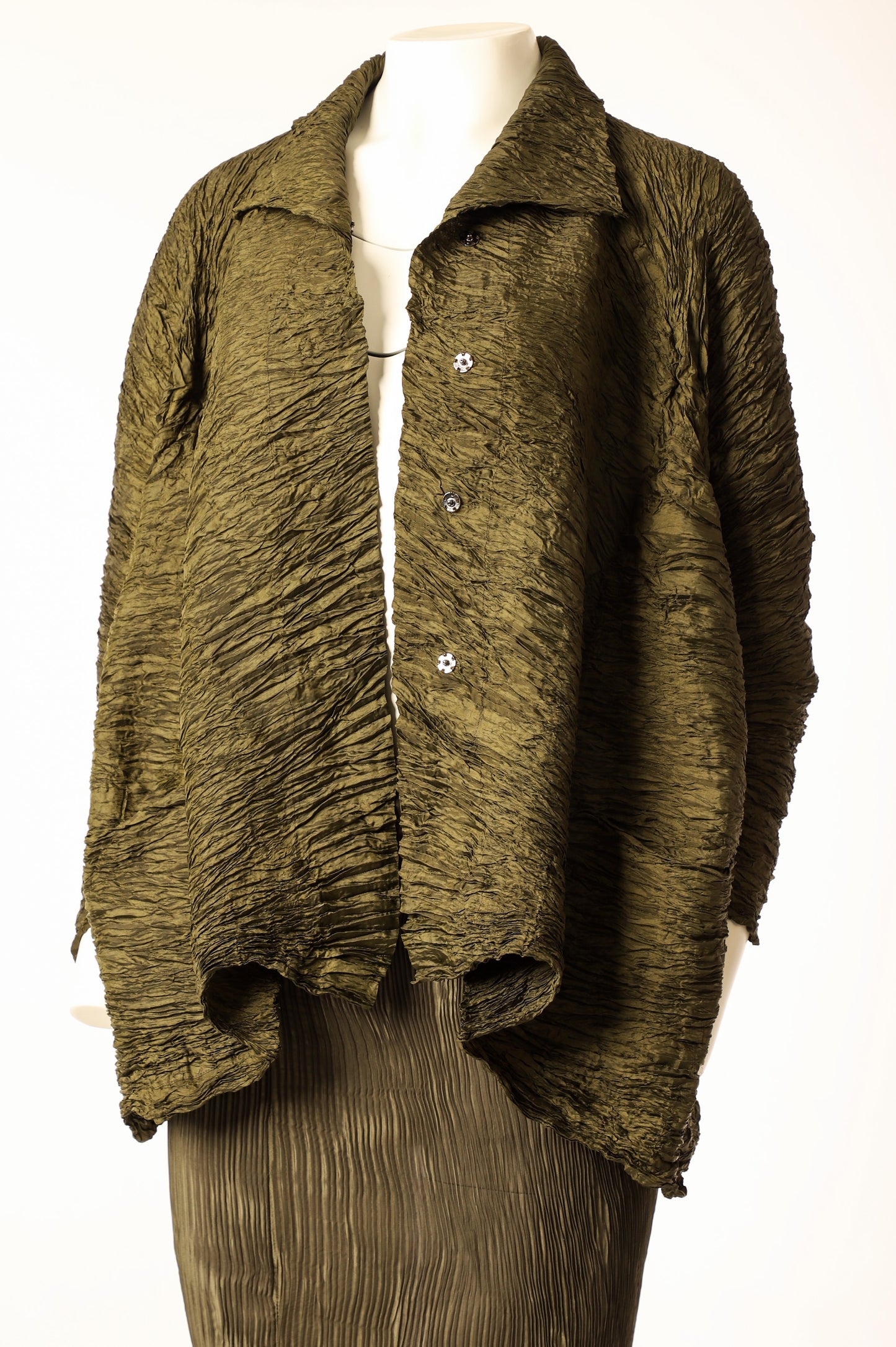 Shu Moriyama Dark Green Pleated jacket