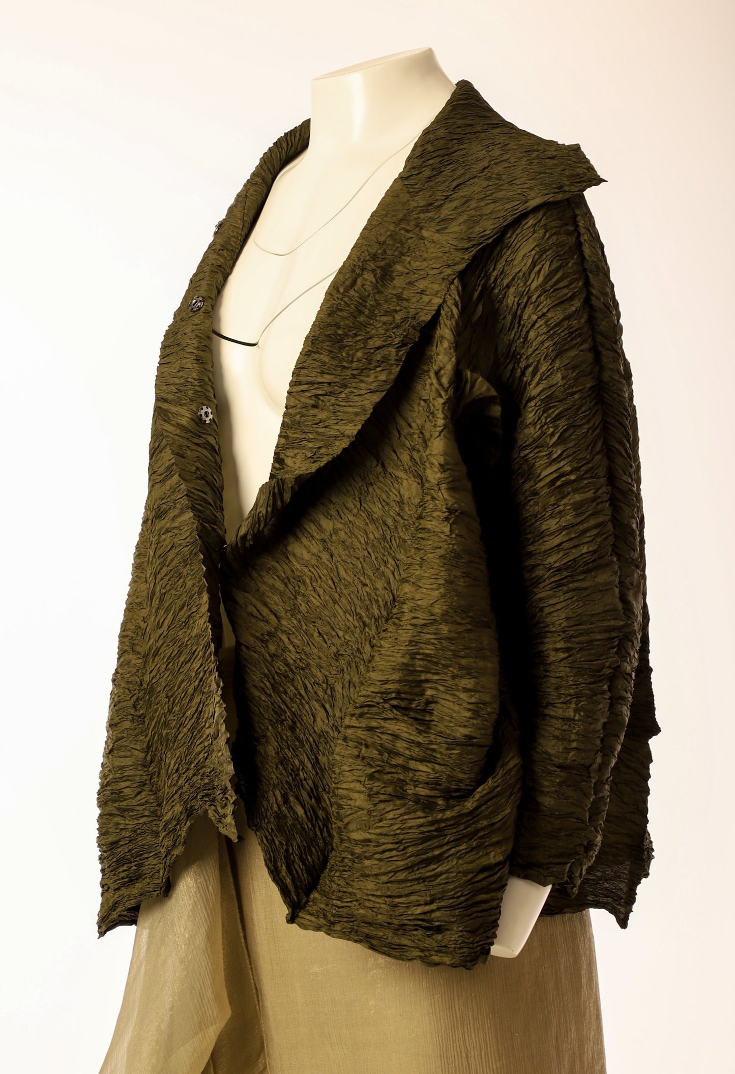 Shu Moriyama Dark Green Pleated jacket