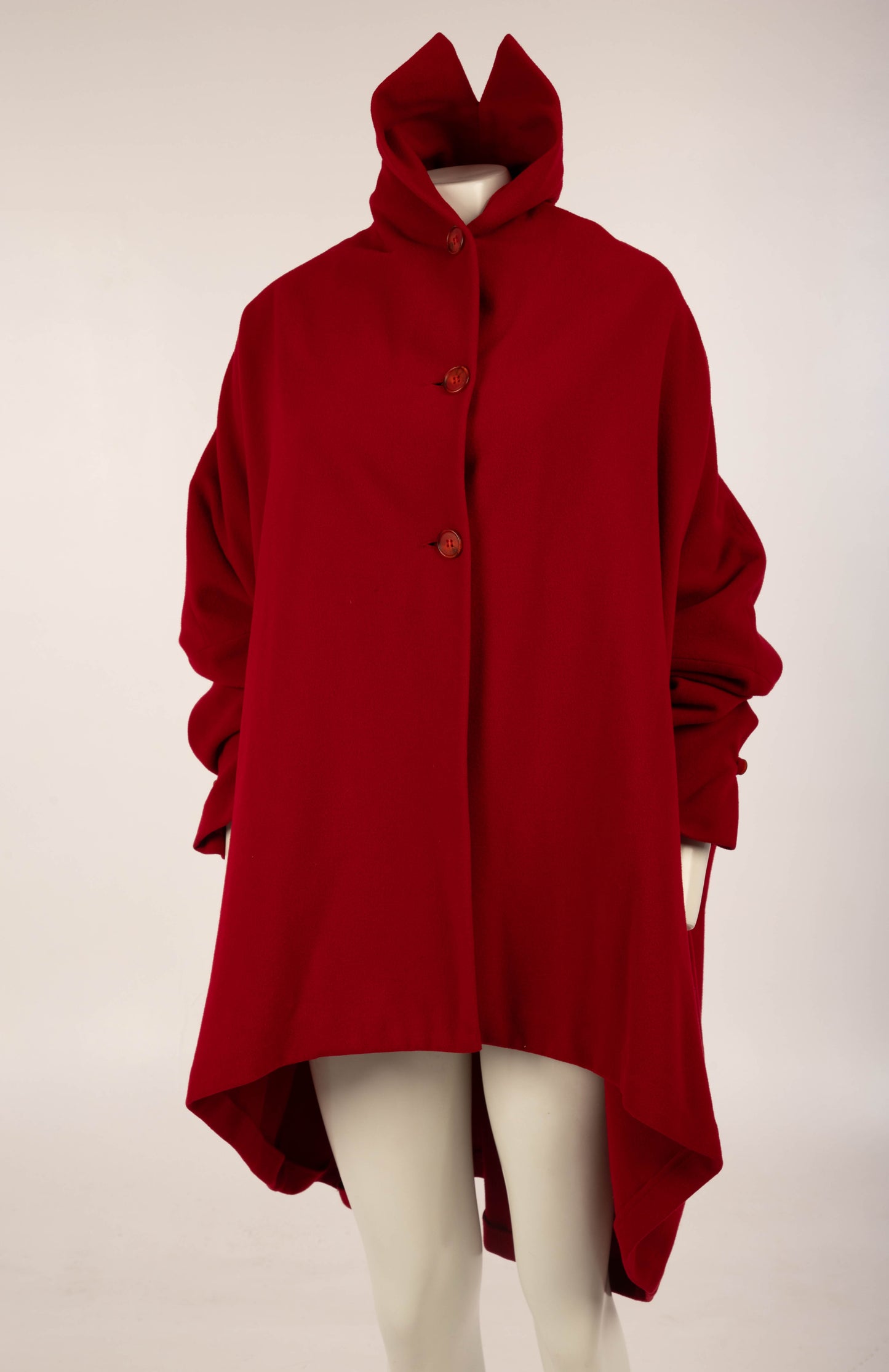 Dolce & Gabbana A/W 1990 Red Pointed Collar Coat