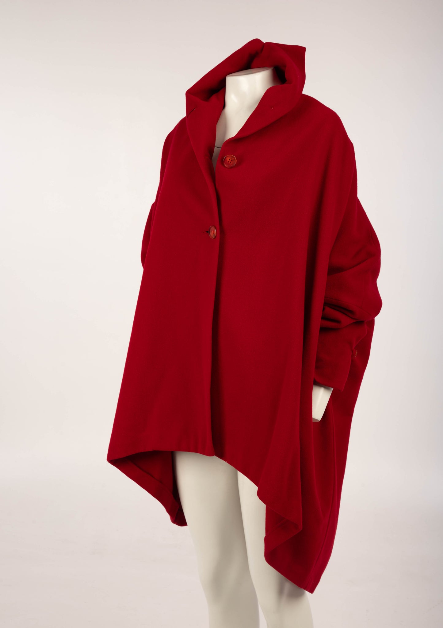 Dolce & Gabbana A/W 1990 Red Pointed Collar Coat