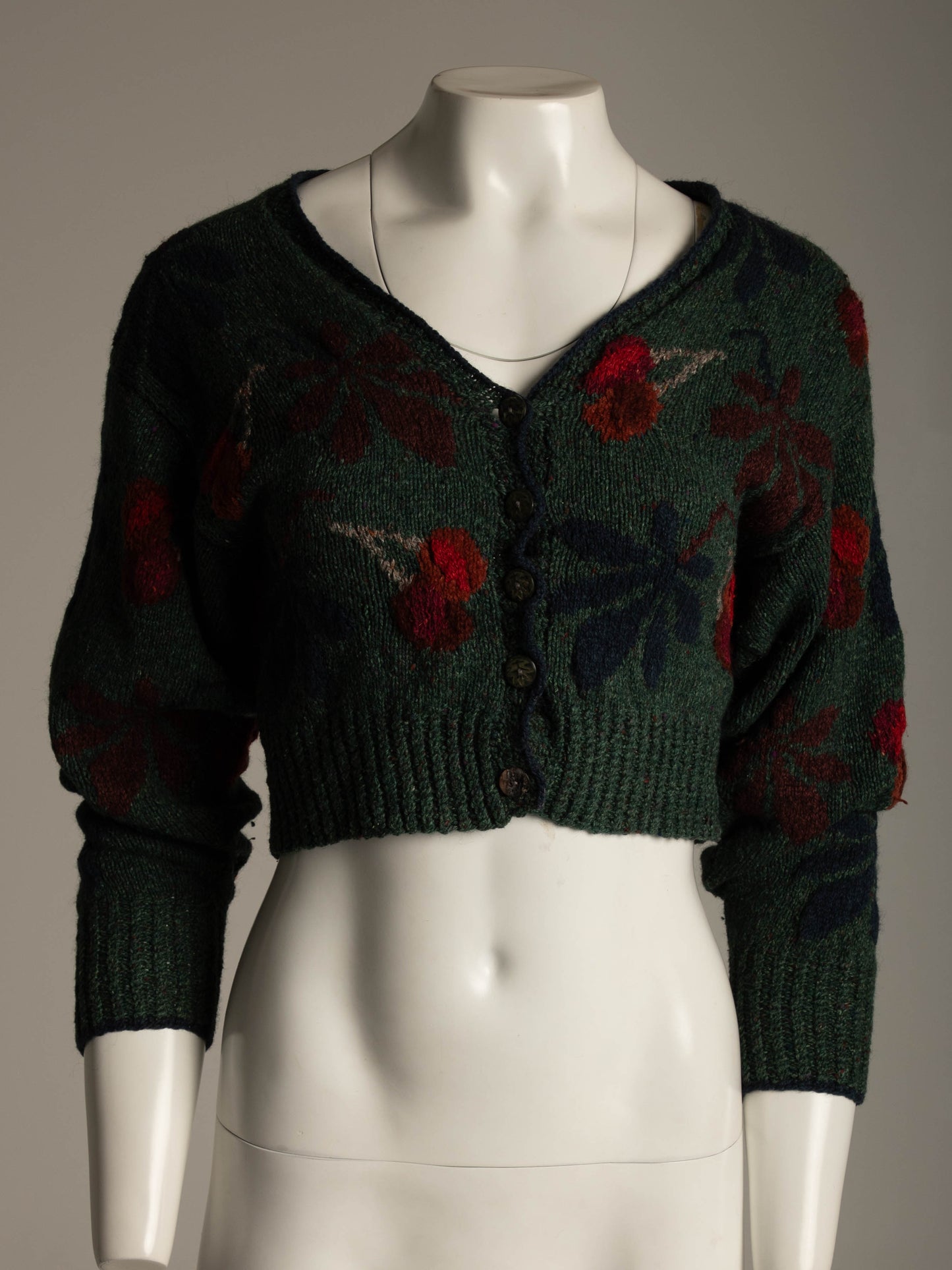 Sasha Kagan Wool and Silk Chestnut Hand Knit Cardigan
