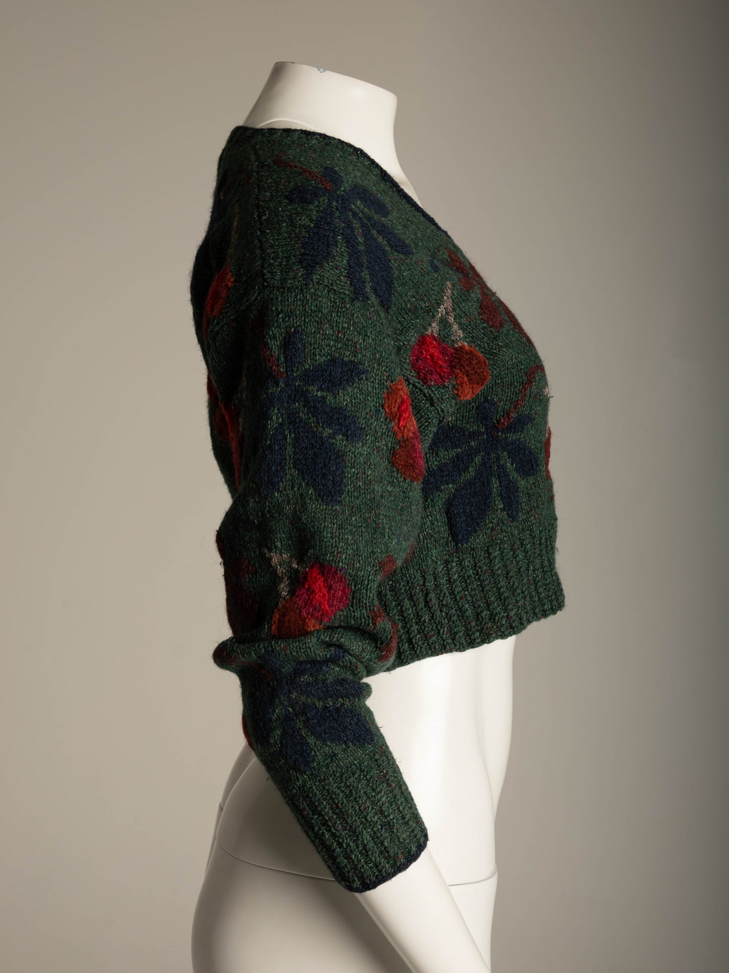 Sasha Kagan Wool and Silk Chestnut Hand Knit Cardigan