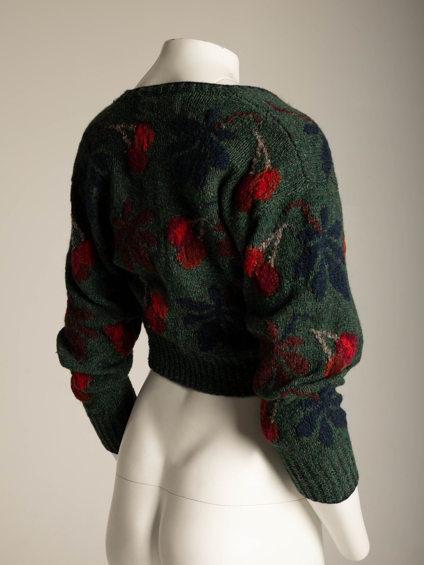 Sasha Kagan Wool and Silk Chestnut Hand Knit Cardigan