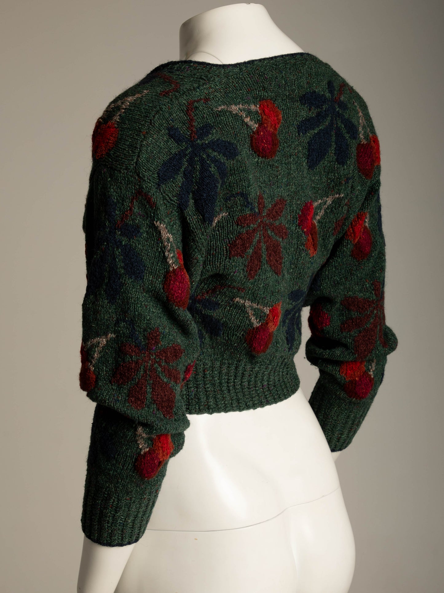 Sasha Kagan Wool and Silk Chestnut Hand Knit Cardigan