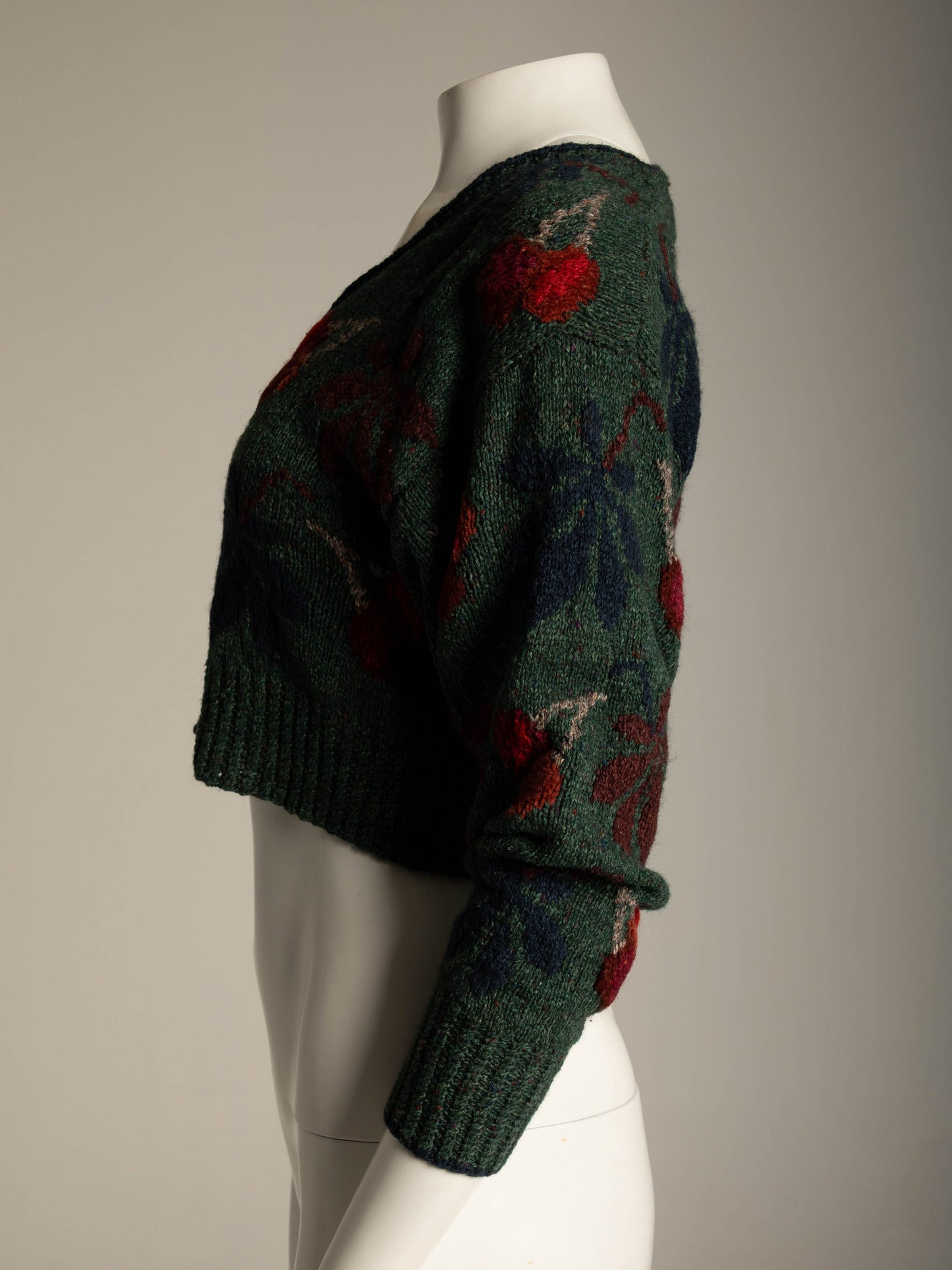 Sasha Kagan Wool and Silk Chestnut Hand Knit Cardigan