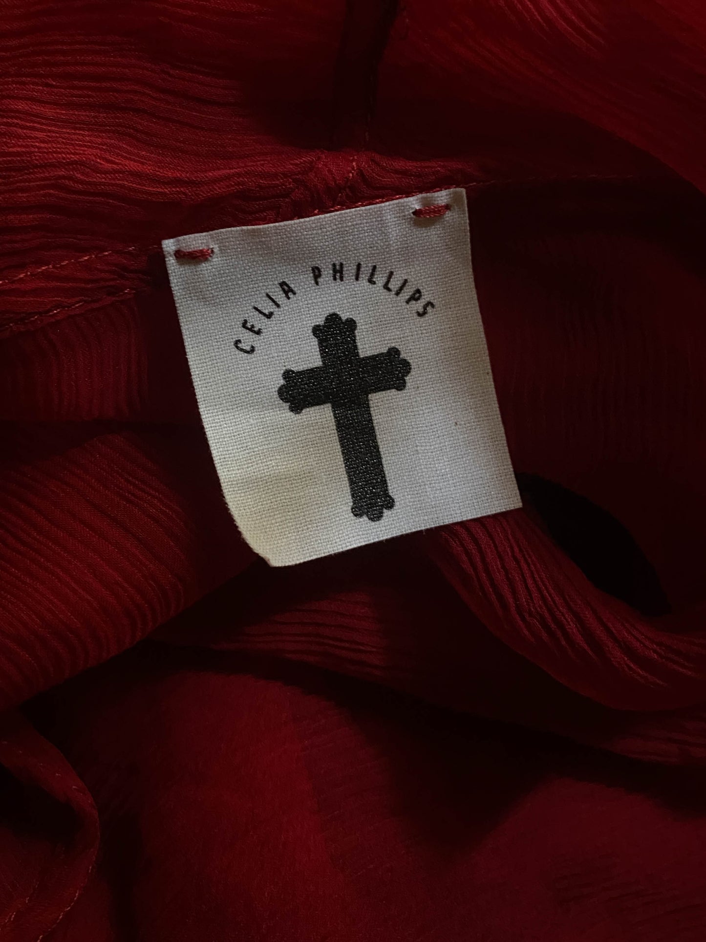 Celia Phillips Red Silk 'Atropos' Dress