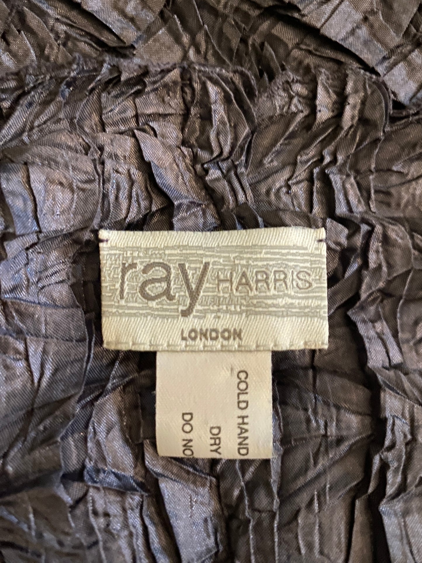 Ray Harris London Purple Crinkle Pleated Jacket