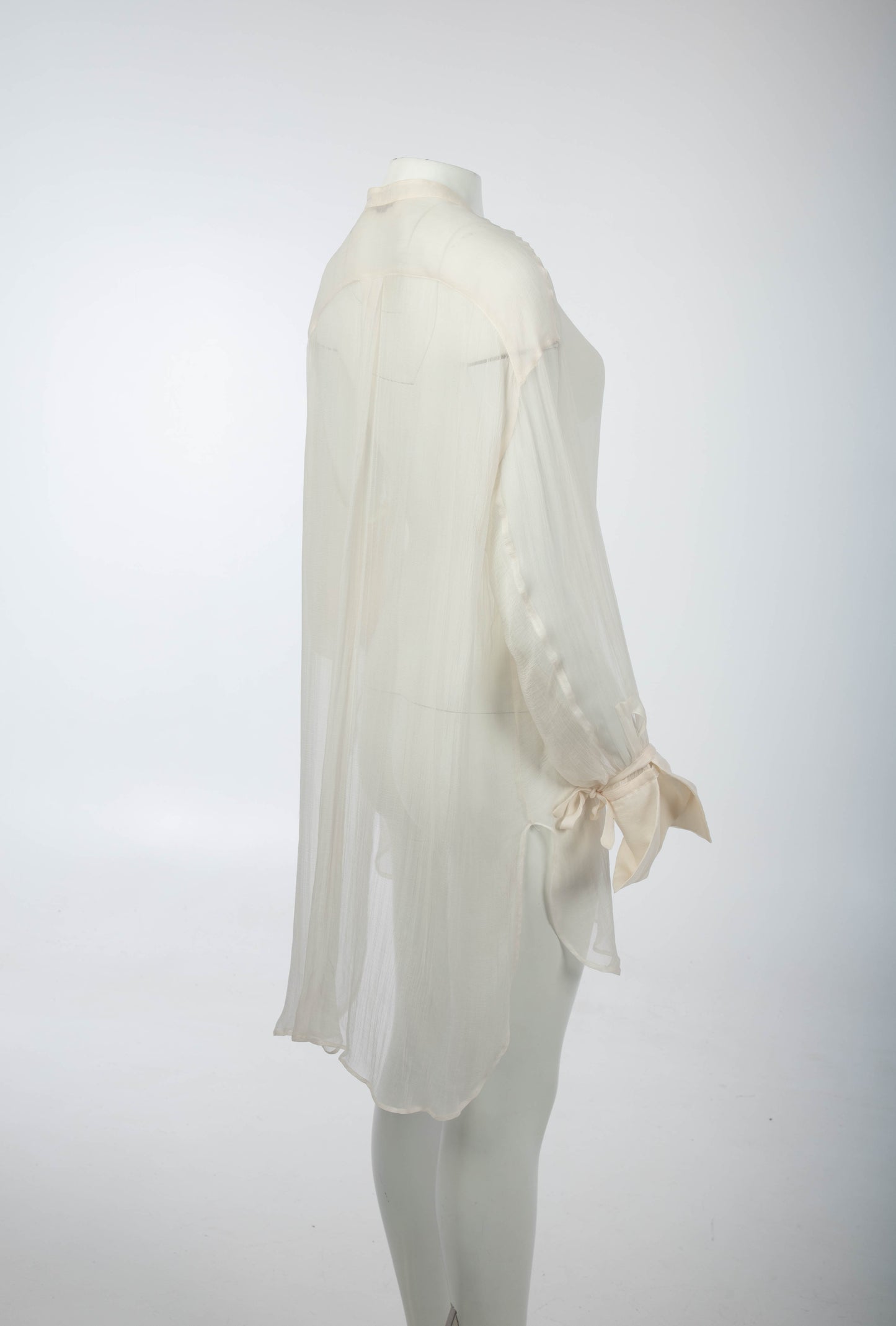 Dolce & Gabbana S/S 1994 White Silk Gossamer Blouse
