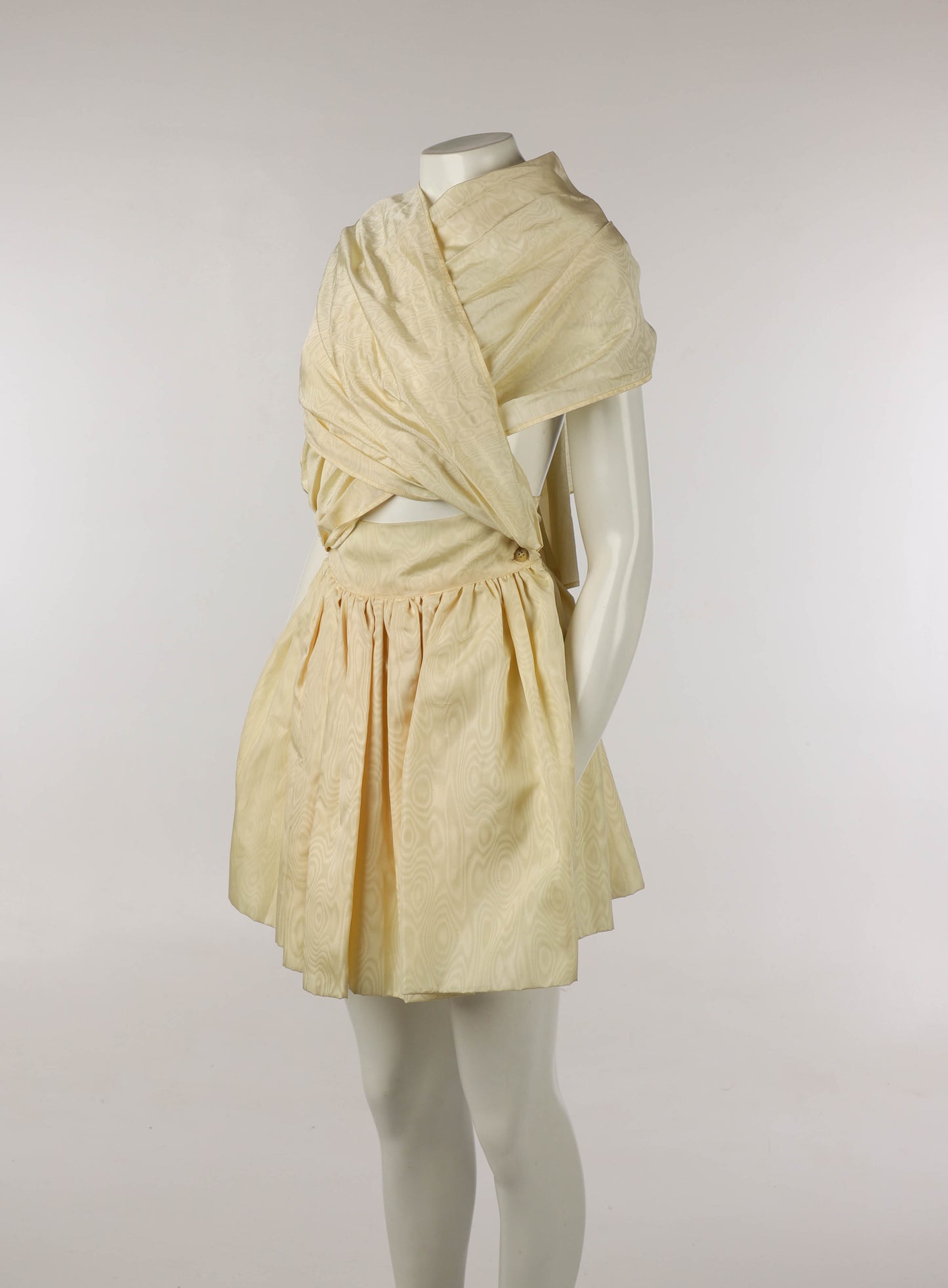 Dolce & Gabbana Champagne Silk Moire Skirt