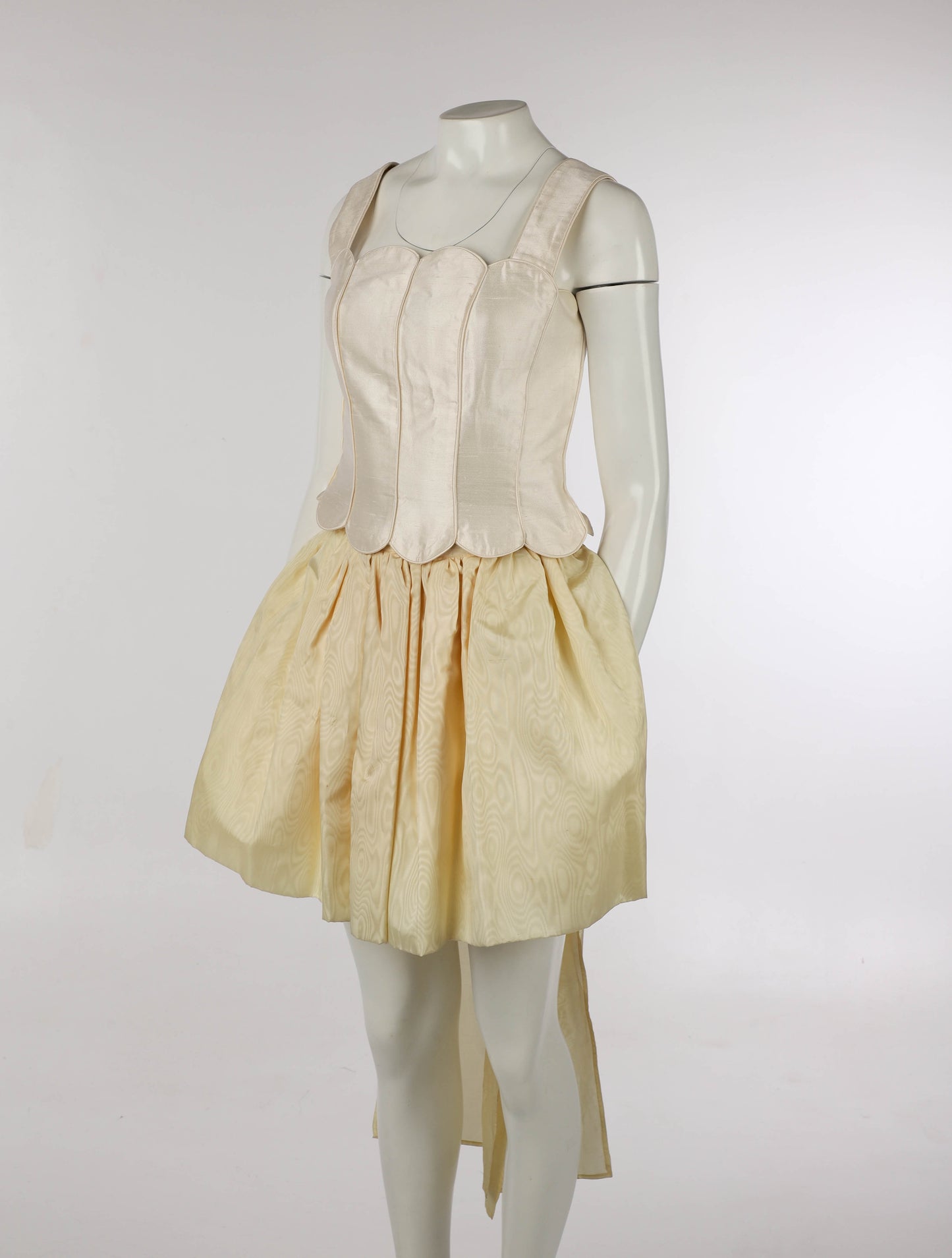 Dolce & Gabbana Champagne Silk Moire Skirt