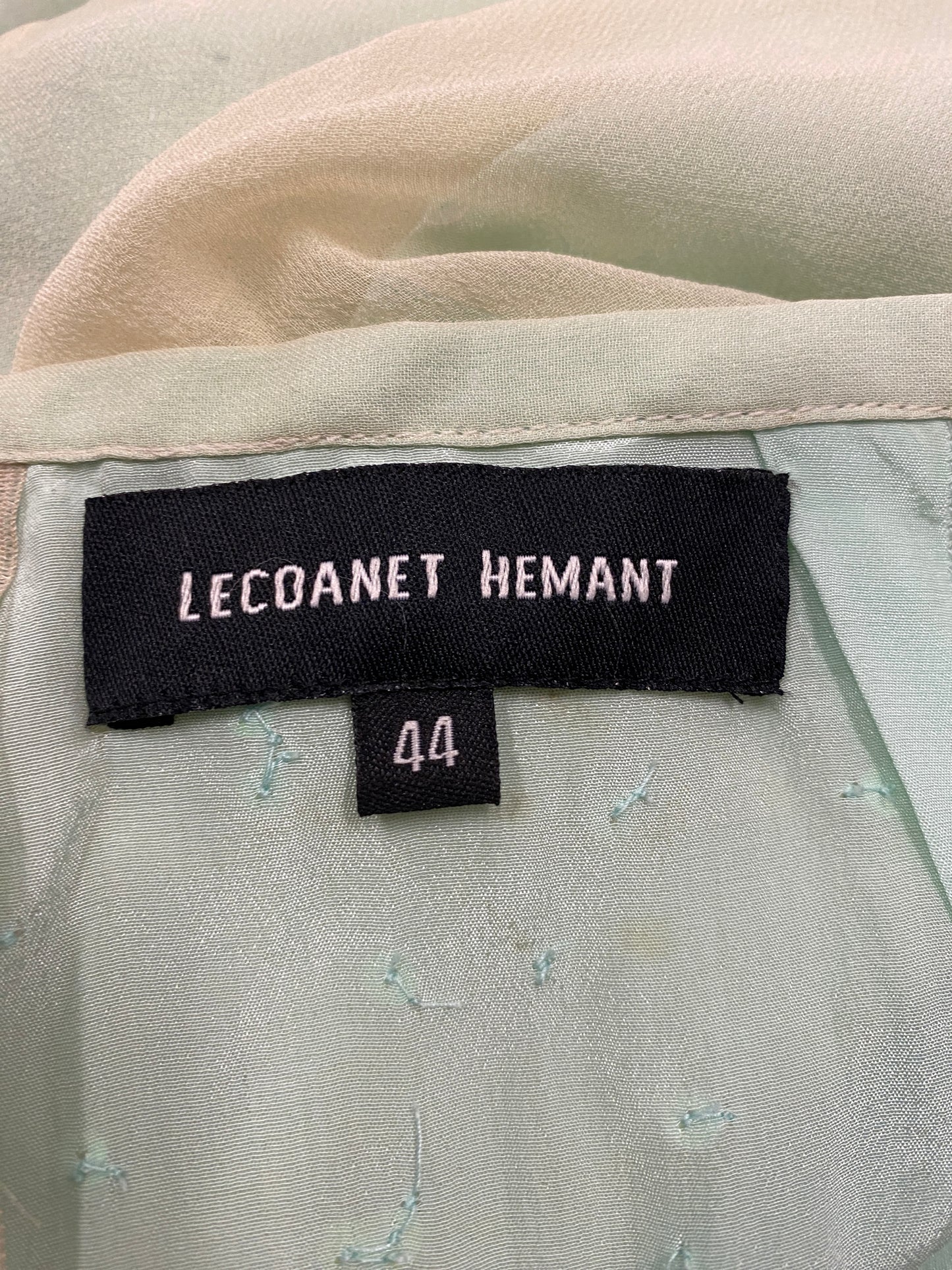 Lecoanet Hemant Couture Pale Green Silk Skirt