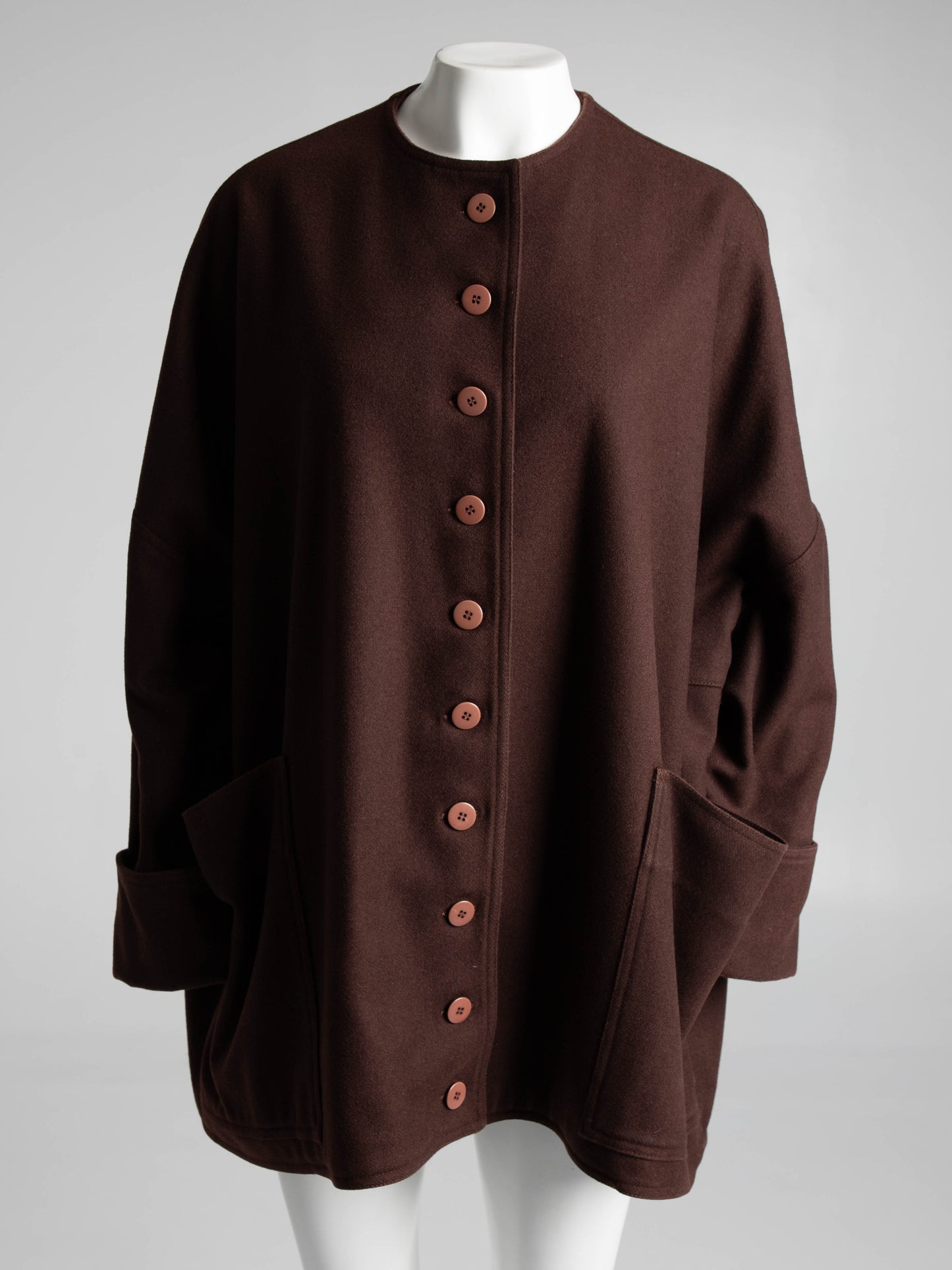 Dolce & Gabbana Brown Wool Coat Circa 80s