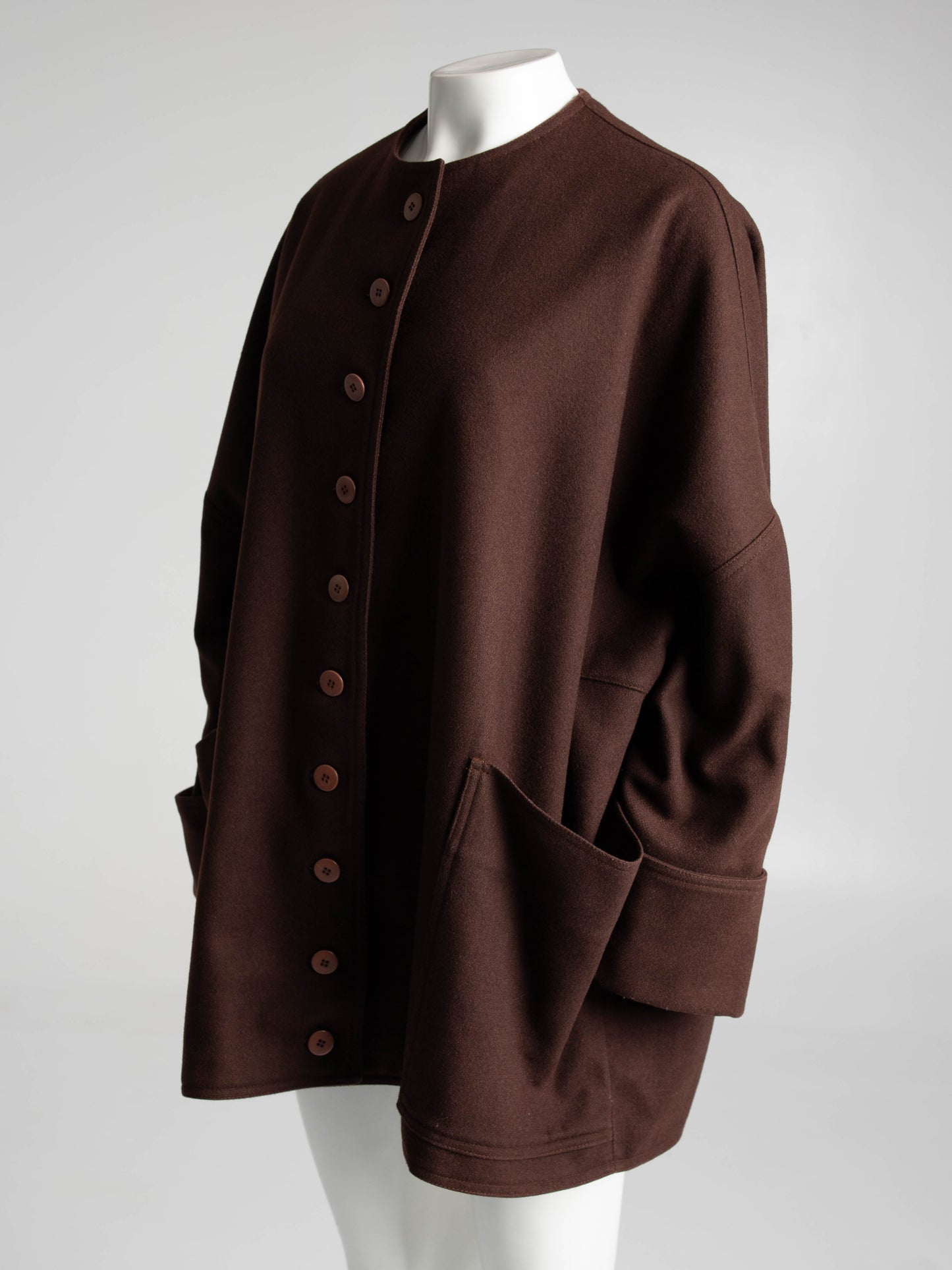 Dolce & Gabbana Brown Wool Coat Circa 80s