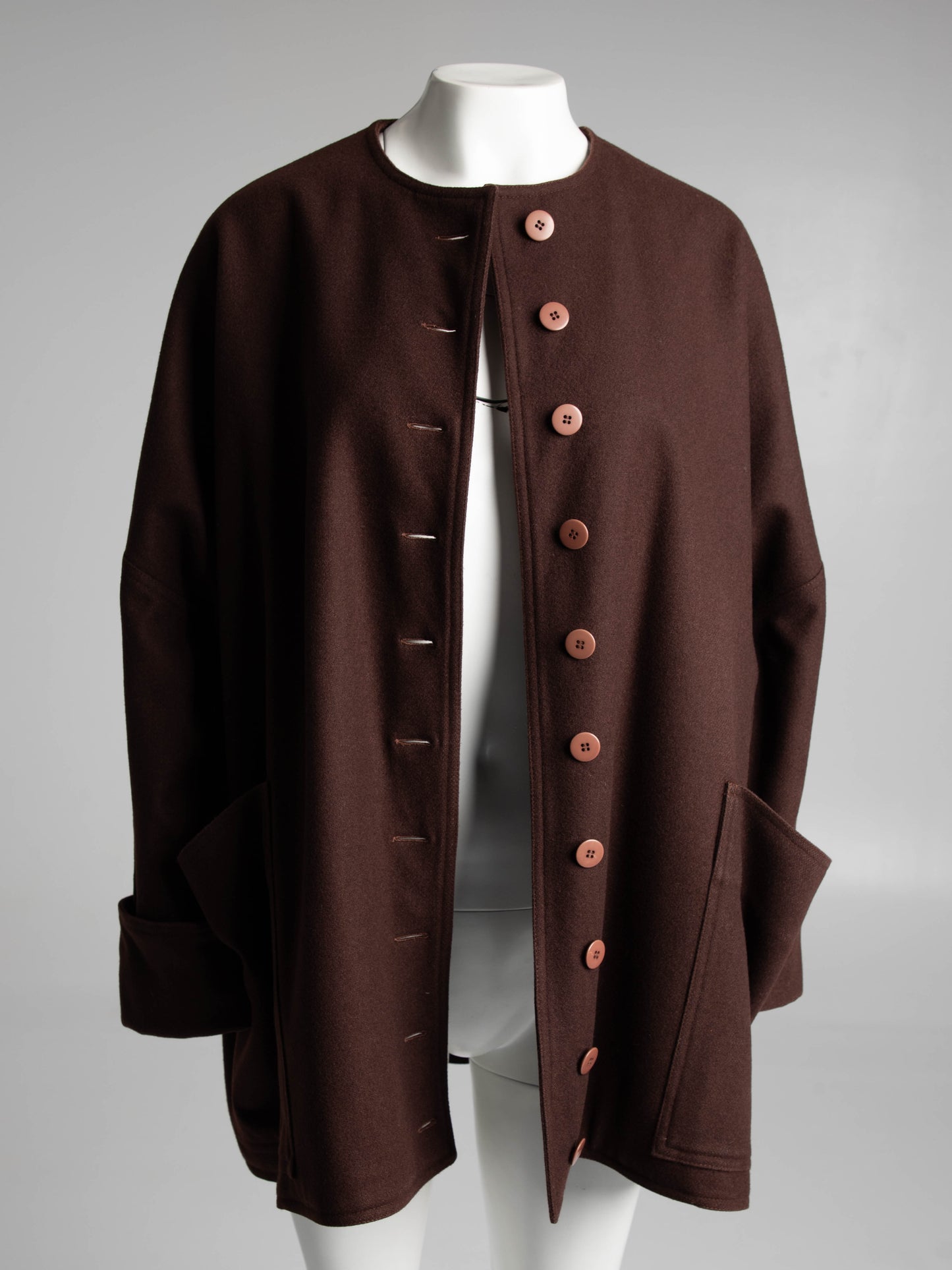 Dolce & Gabbana Brown Wool Coat Circa 80s