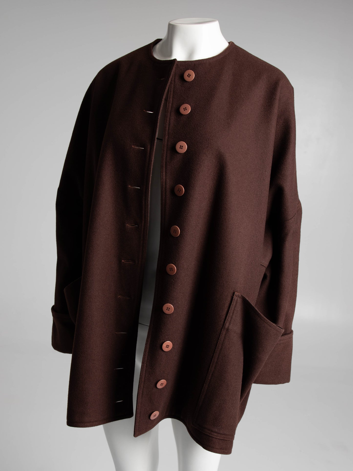 Dolce & Gabbana Brown Wool Coat Circa 80s