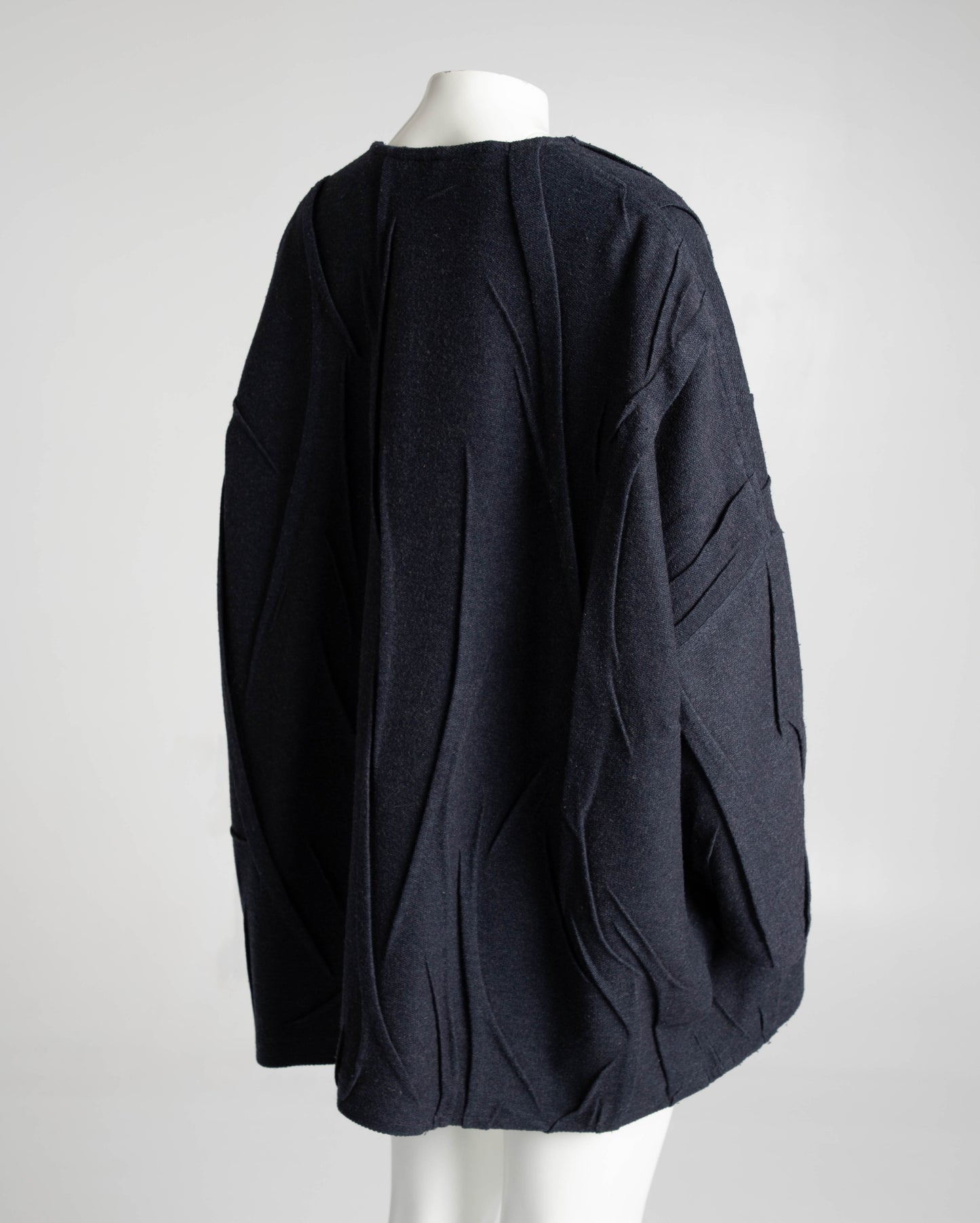 Dolce & Gabbana Grey Creased Coat Circa 80s