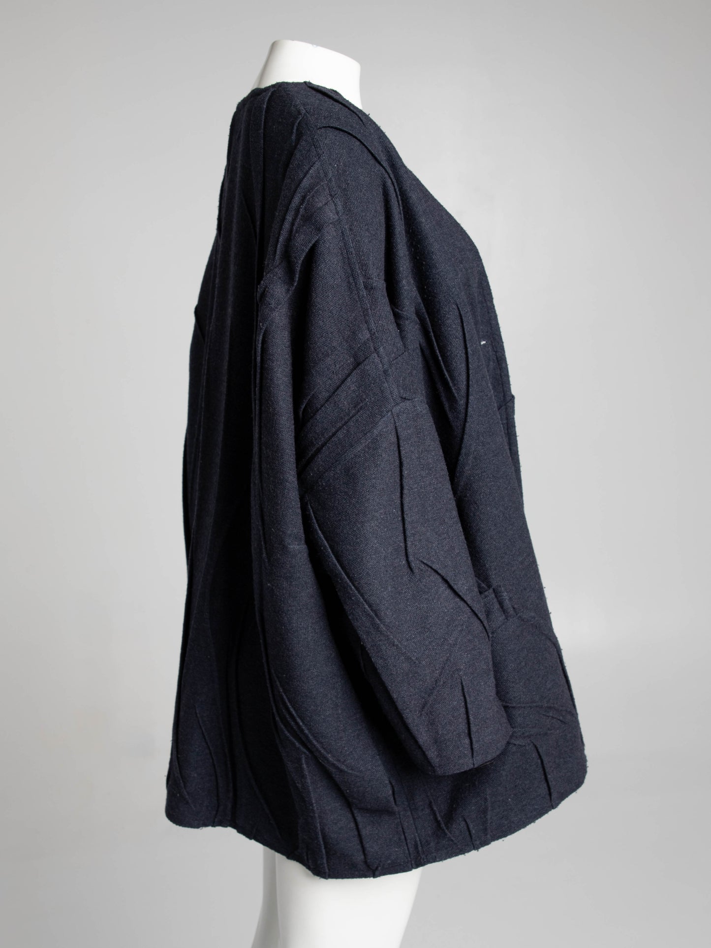 Dolce & Gabbana Grey Creased Coat Circa 80s