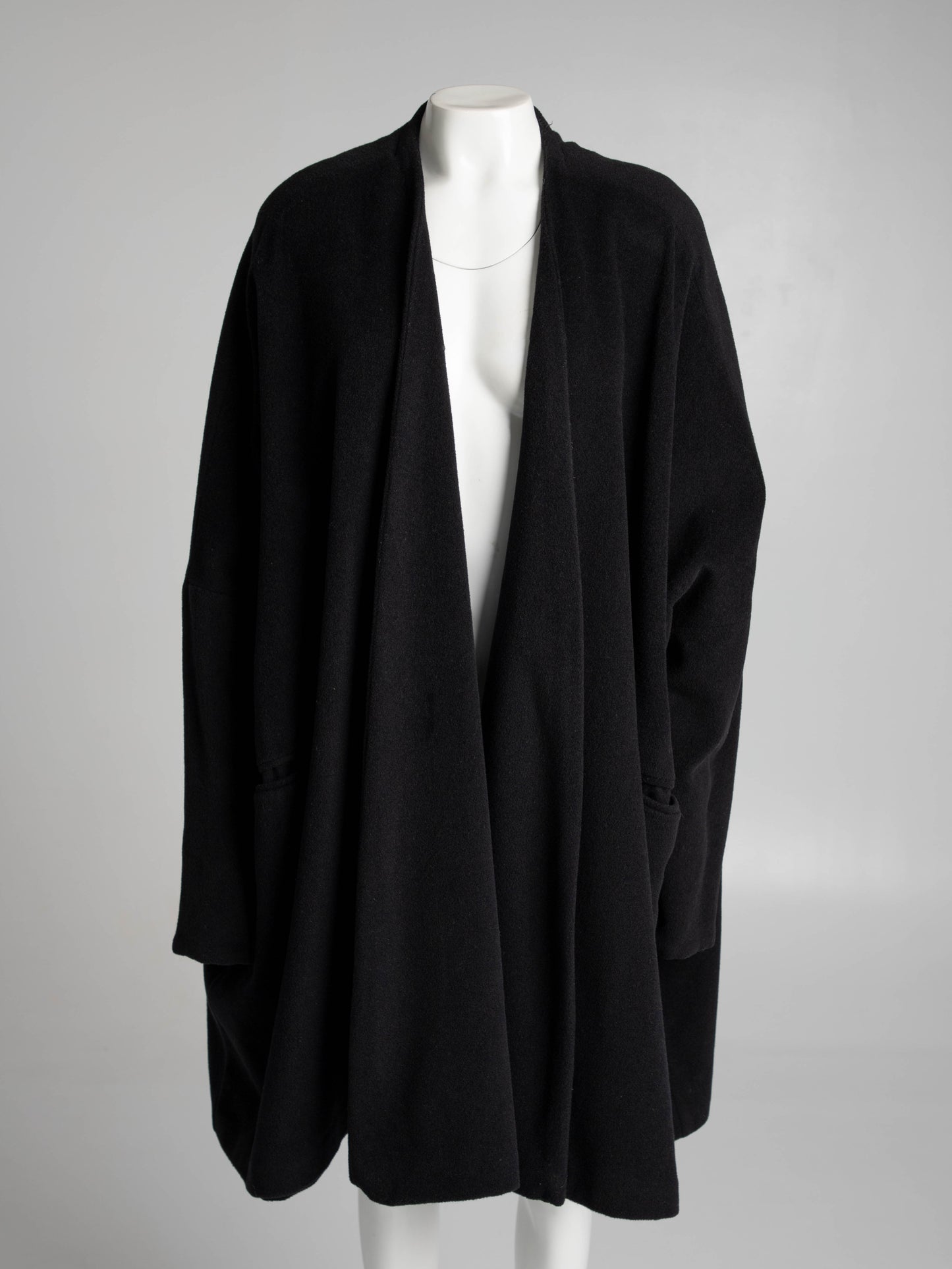Dolce & Gabbana A/W 1990 Oversize Layered Black Wool Coat