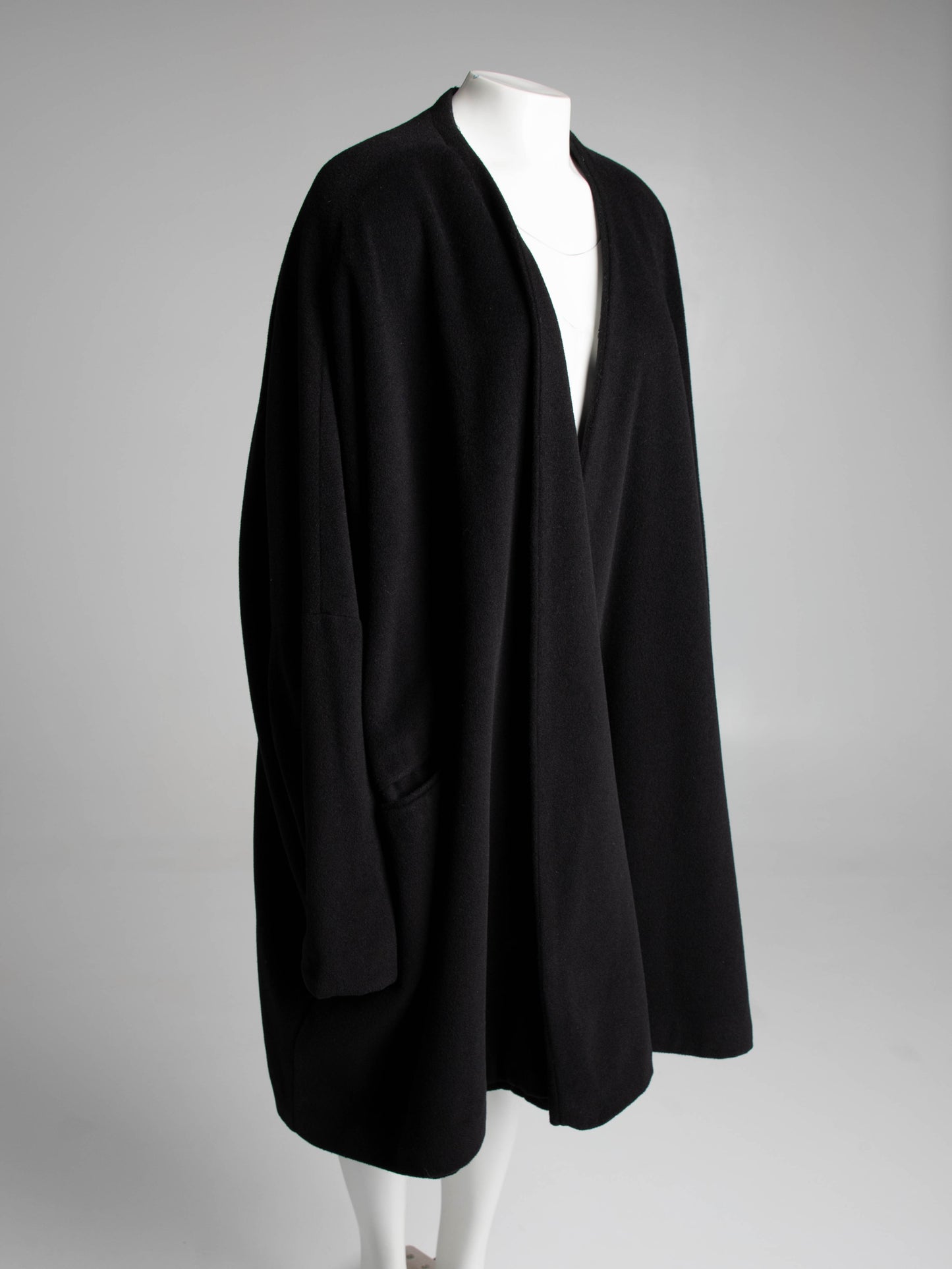 Dolce & Gabbana A/W 1990 Oversize Layered Black Wool Coat