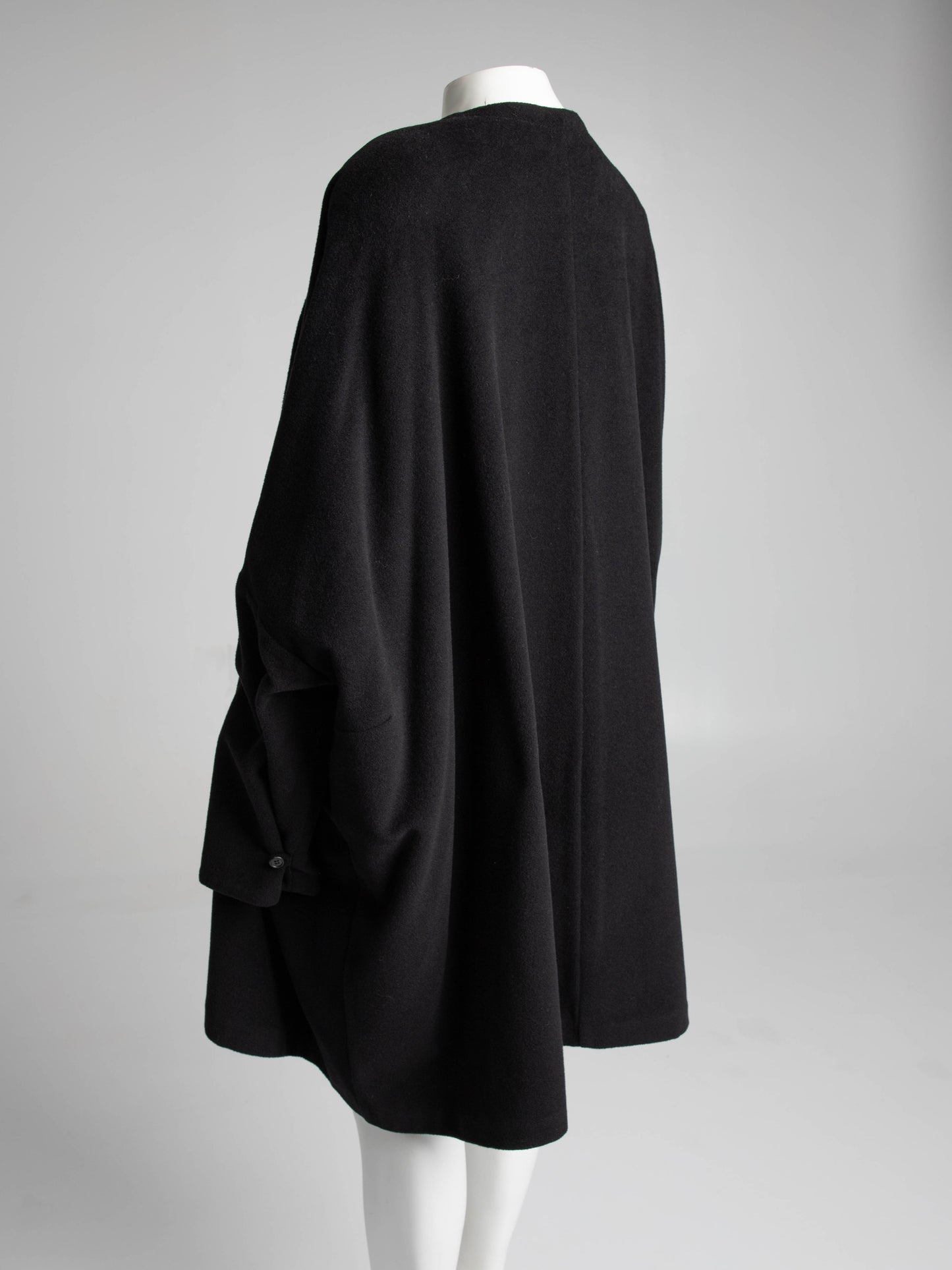 Dolce & Gabbana A/W 1990 Oversize Layered Black Wool Coat
