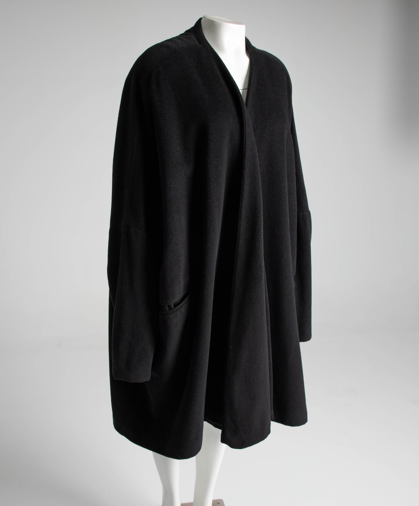 Dolce & Gabbana A/W 1990 Oversize Layered Black Wool Coat