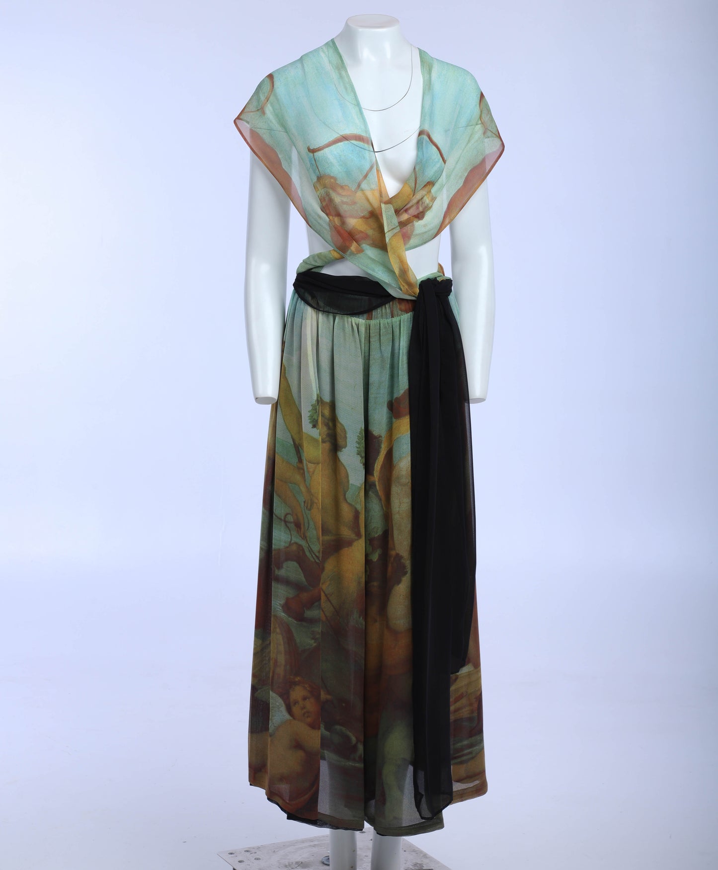 Dolce & Gabbana S/S 1990 Silk Trouser Printed with Raphael's 'Triumph of Galatea'