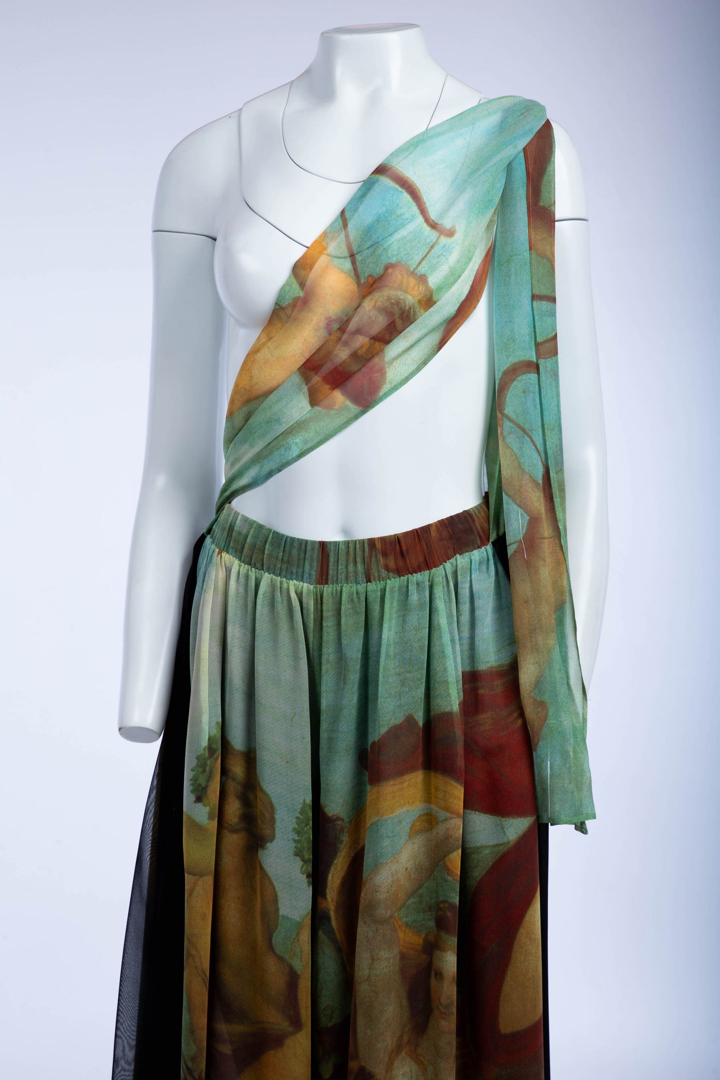 Dolce & Gabbana S/S 1990 Silk Trouser Printed with Raphael's 'Triumph of Galatea'