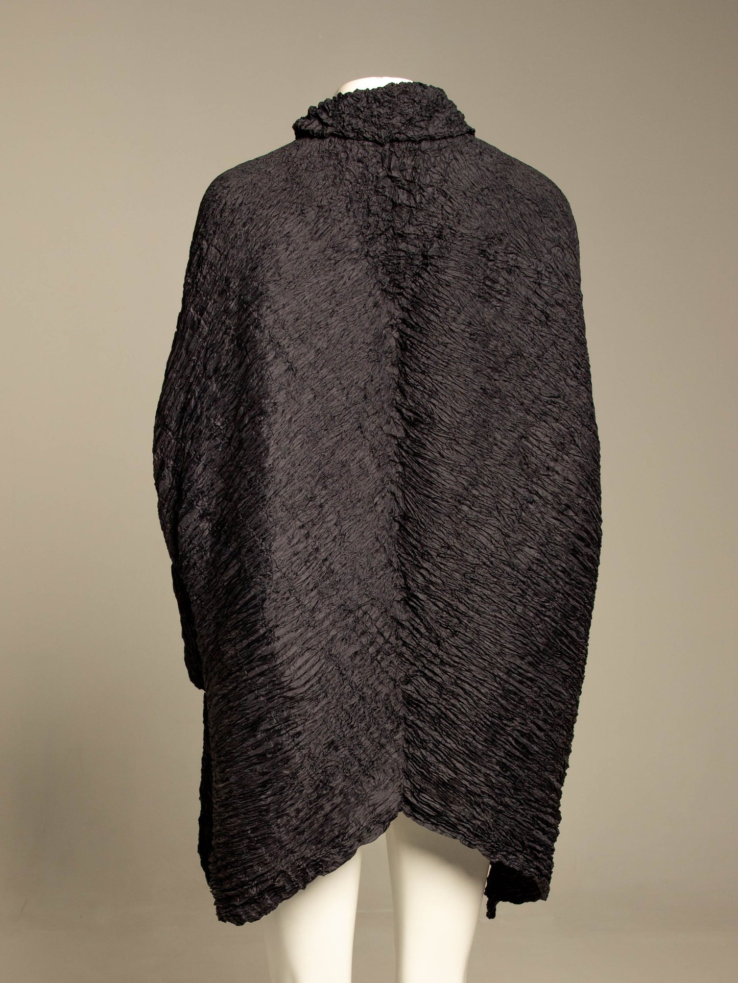 Shu Moriyama Black Plissé Oversize Blouse
