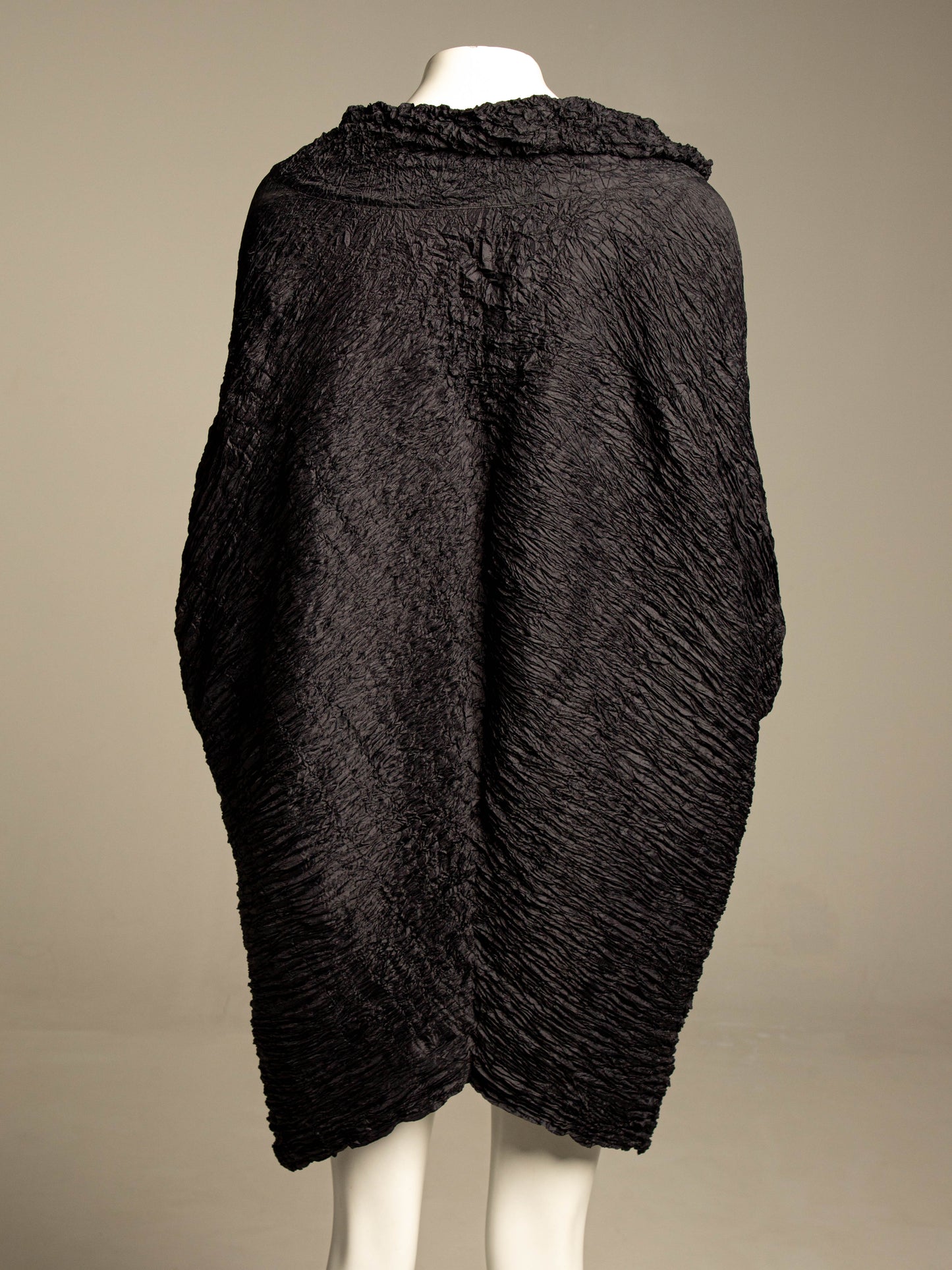 Shu Moriyama Black Plissé Oversize Blouse