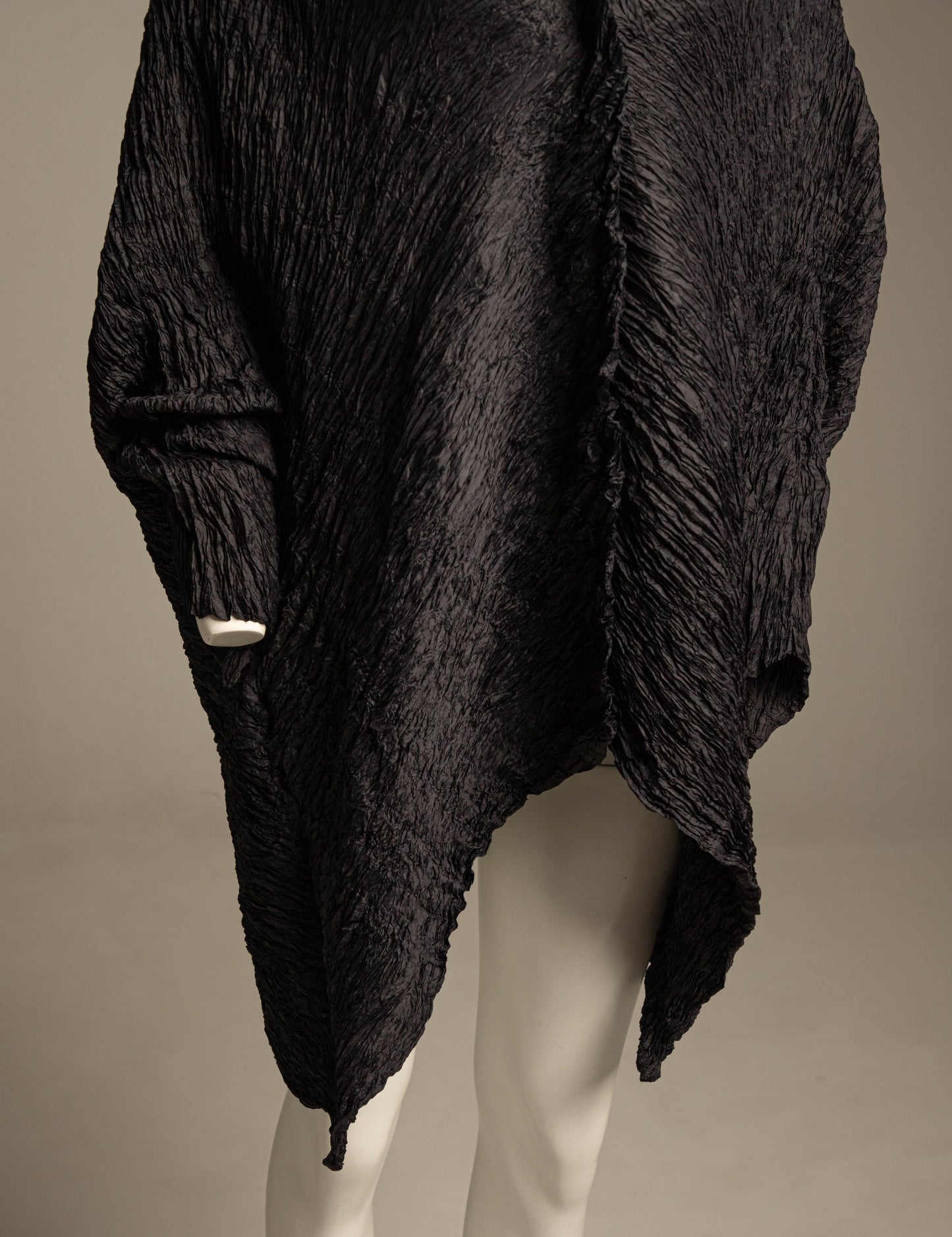 Shu Moriyama Black Plissé Oversize Blouse
