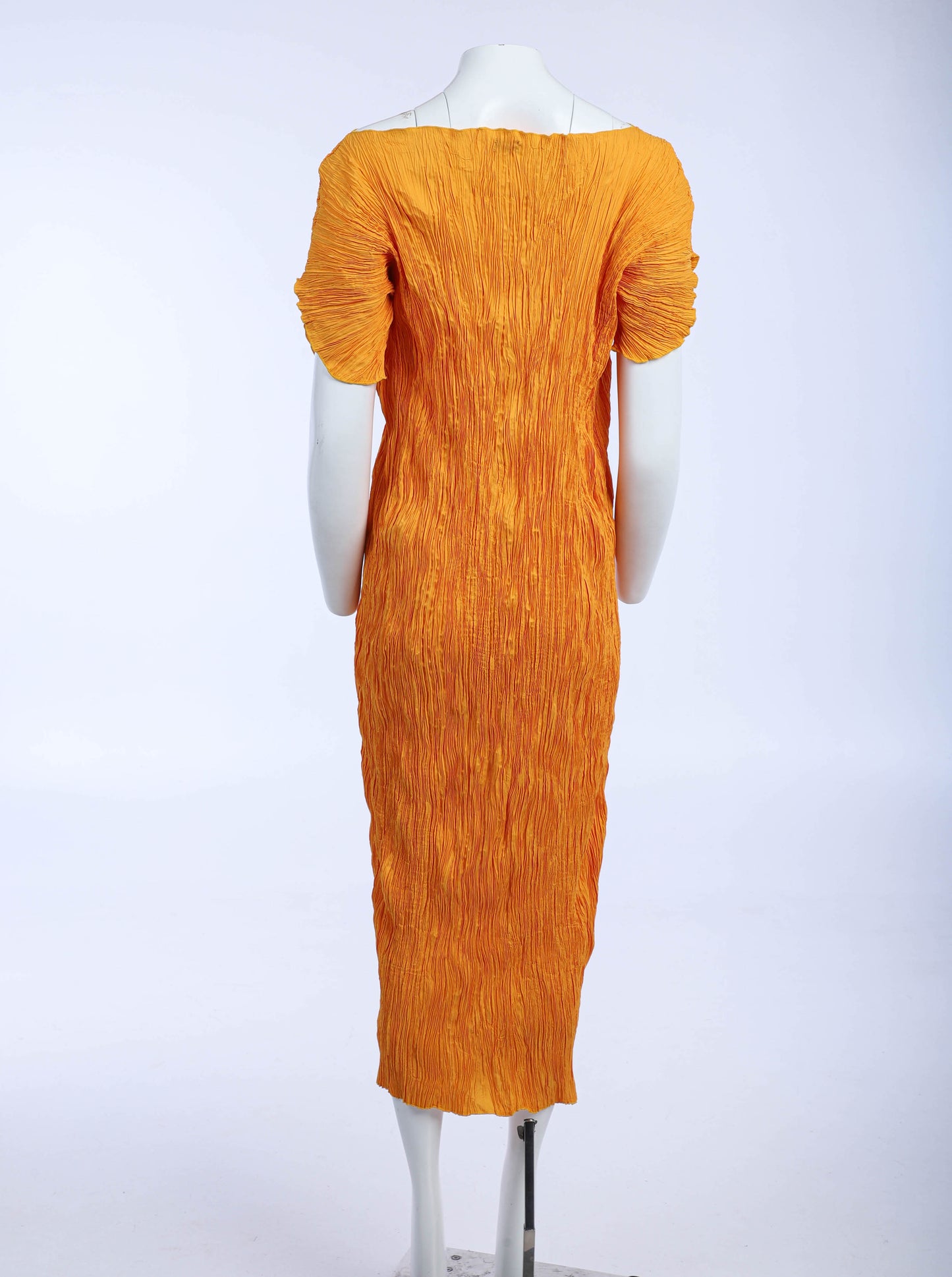 Leiko Bright Yellow and Orange Pleated Two Piece