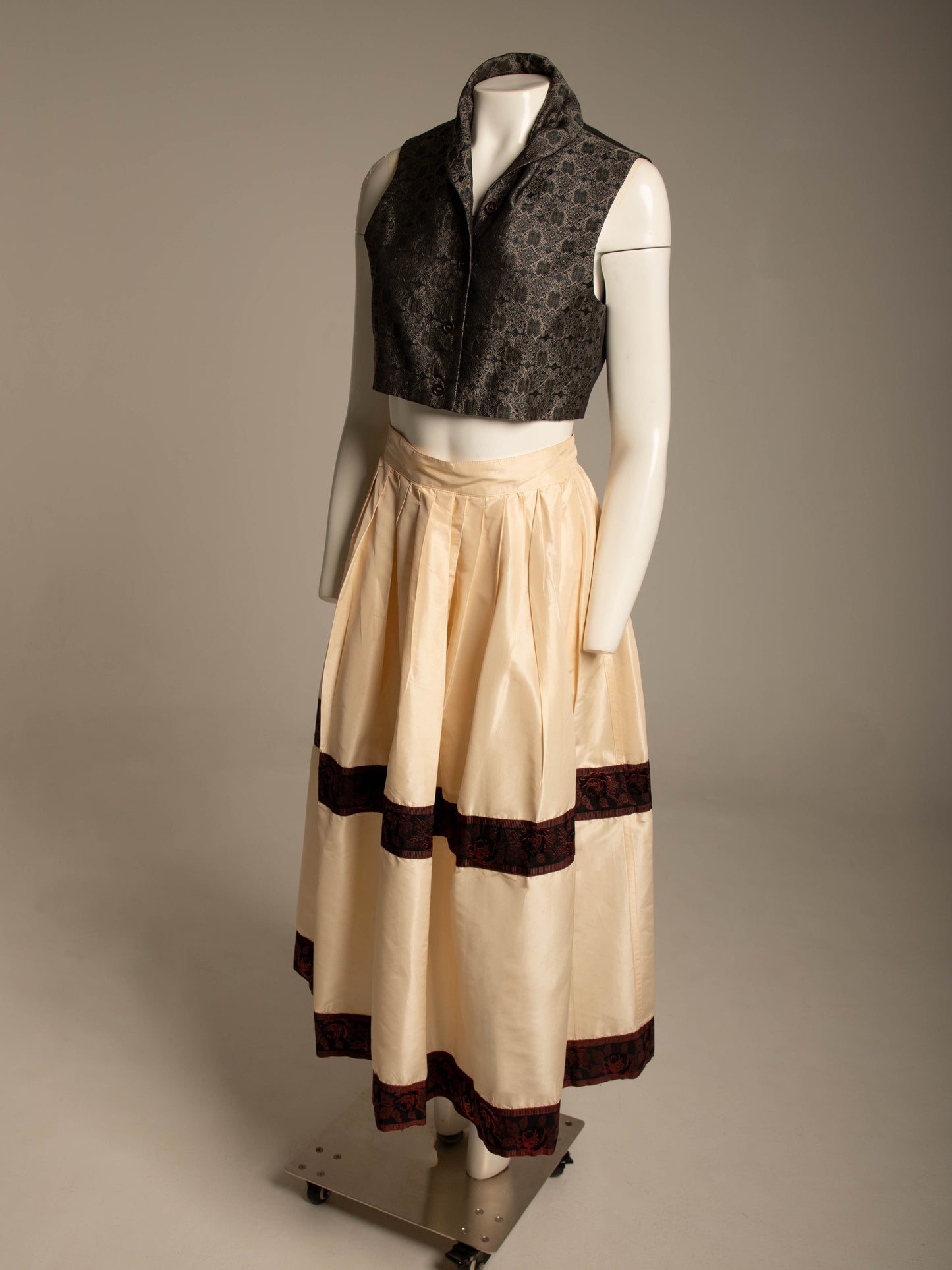 Romeo Gigli 1989 Silver Cropped Vest