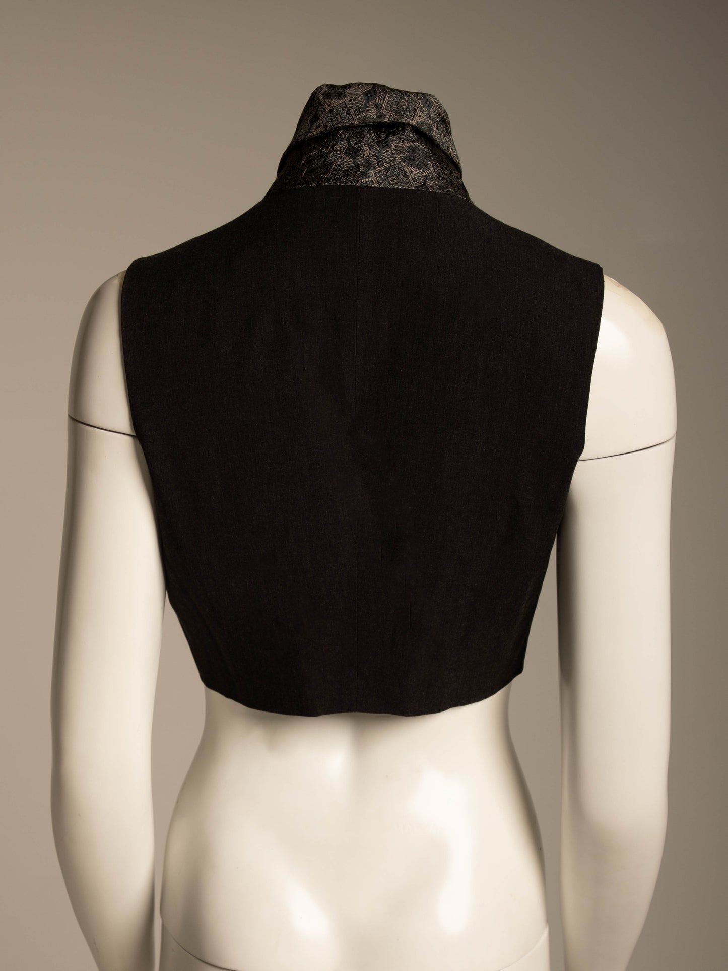 Romeo Gigli 1989 Silver Cropped Vest