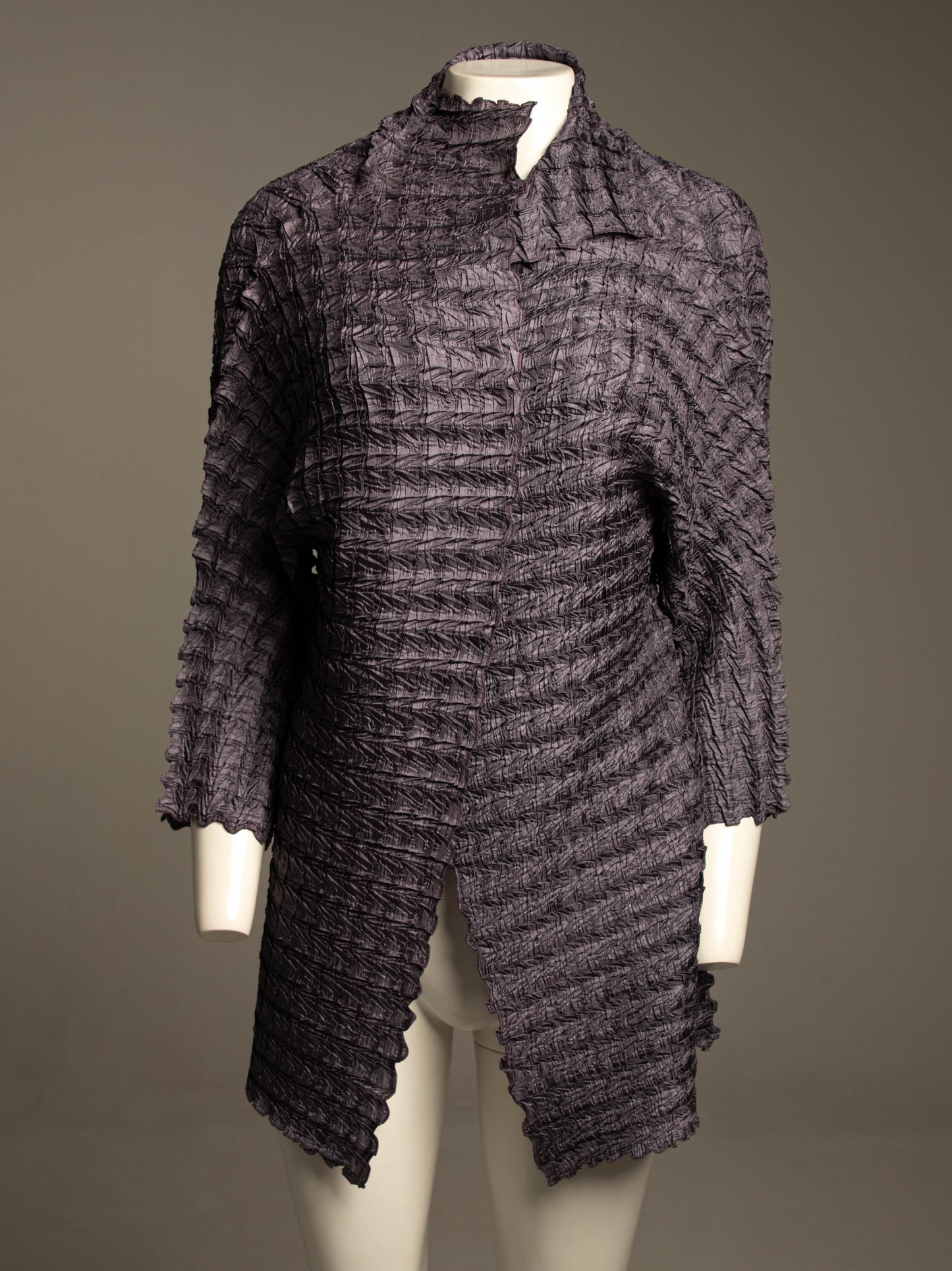 Ray Harris London Purple Crinkle Pleated Jacket
