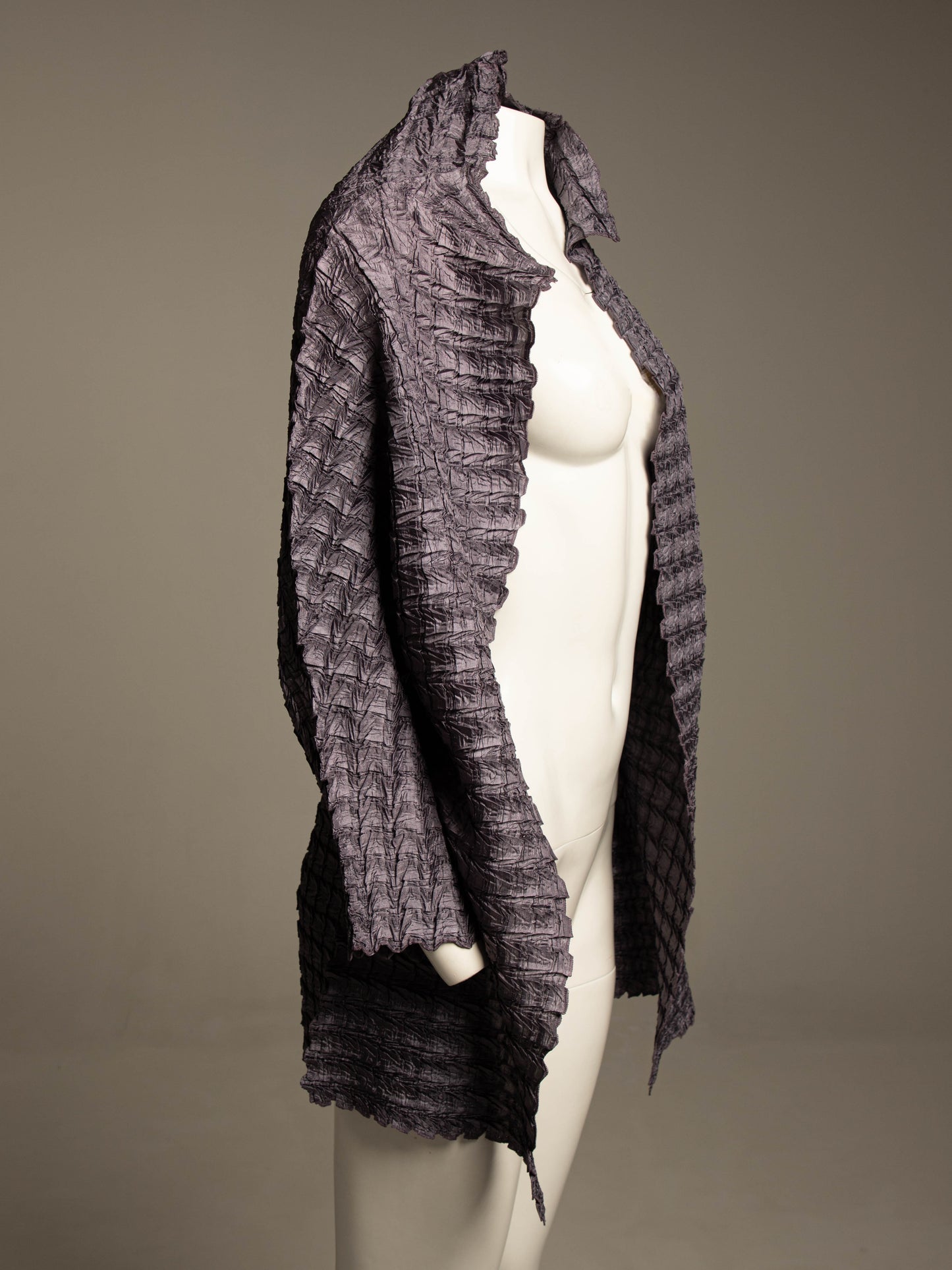 Ray Harris London Purple Crinkle Pleated Jacket