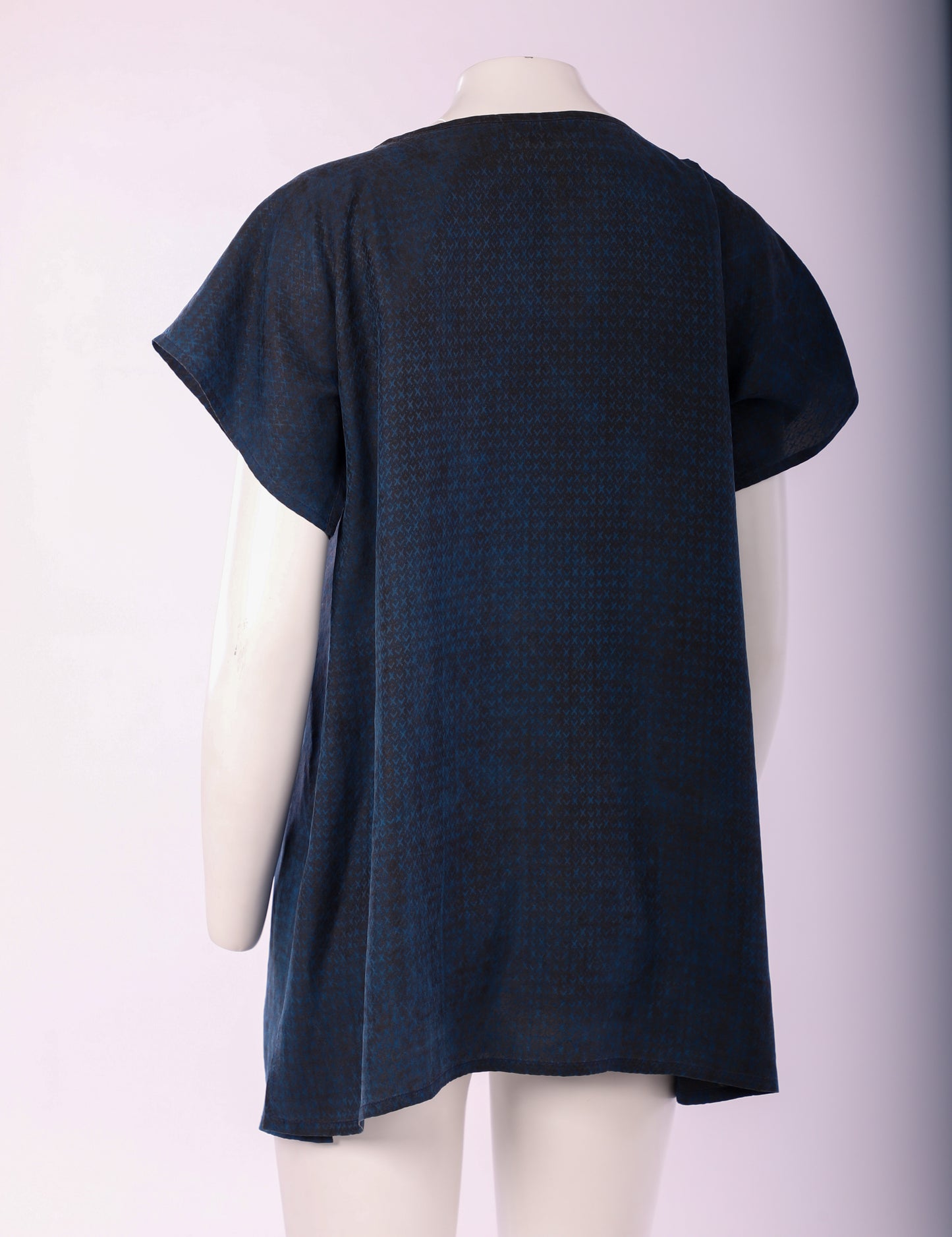 Sophie Hong Tunic Indigo Hand Dyed Silk Blouse